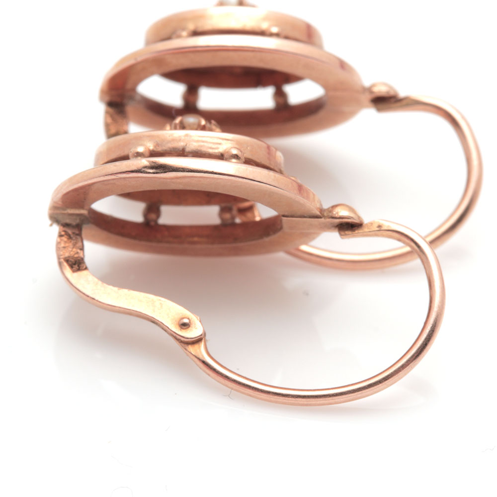 18K Yellow Gold Cultured Pearl Earrings