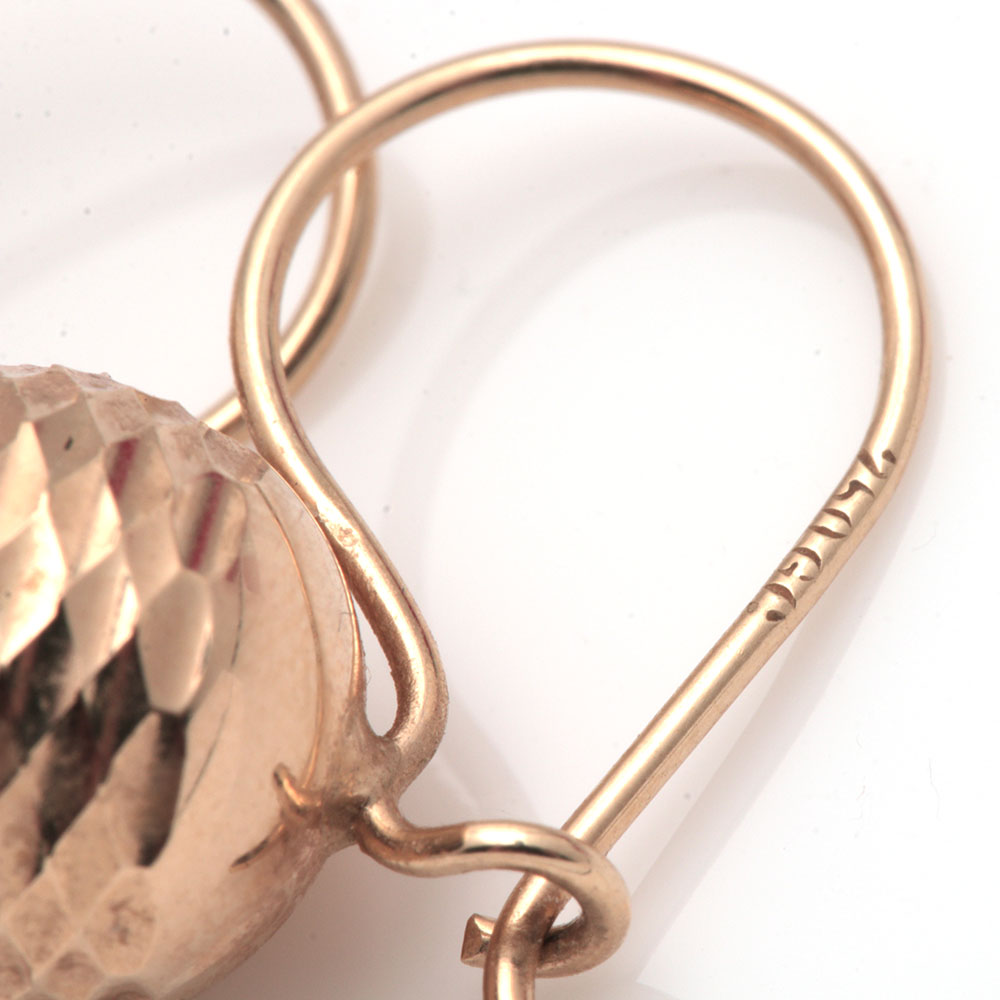 18K Yellow Gold Sphere Earrings