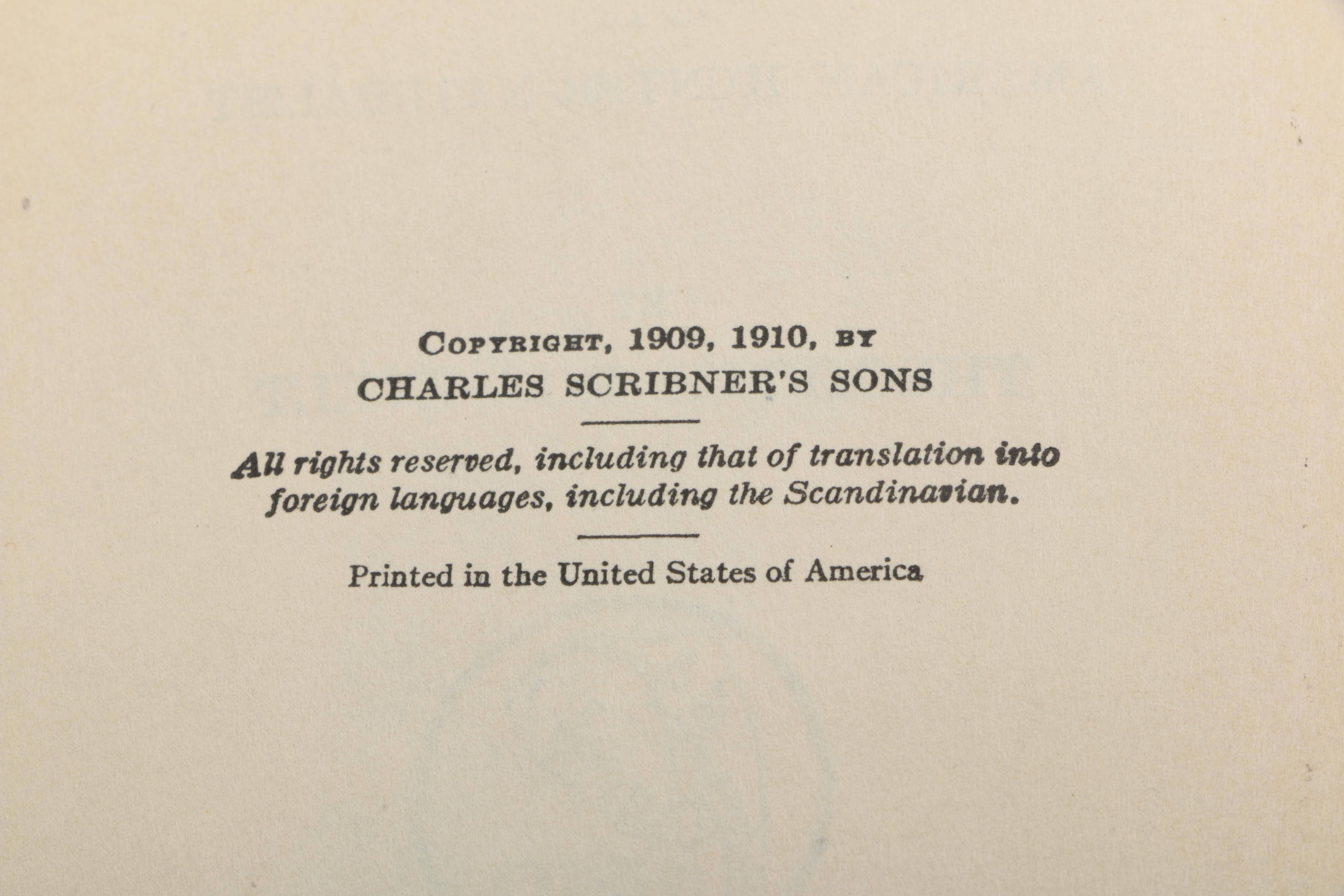 1922 "African Game Trails" Volume I by Theodore Roosevelt