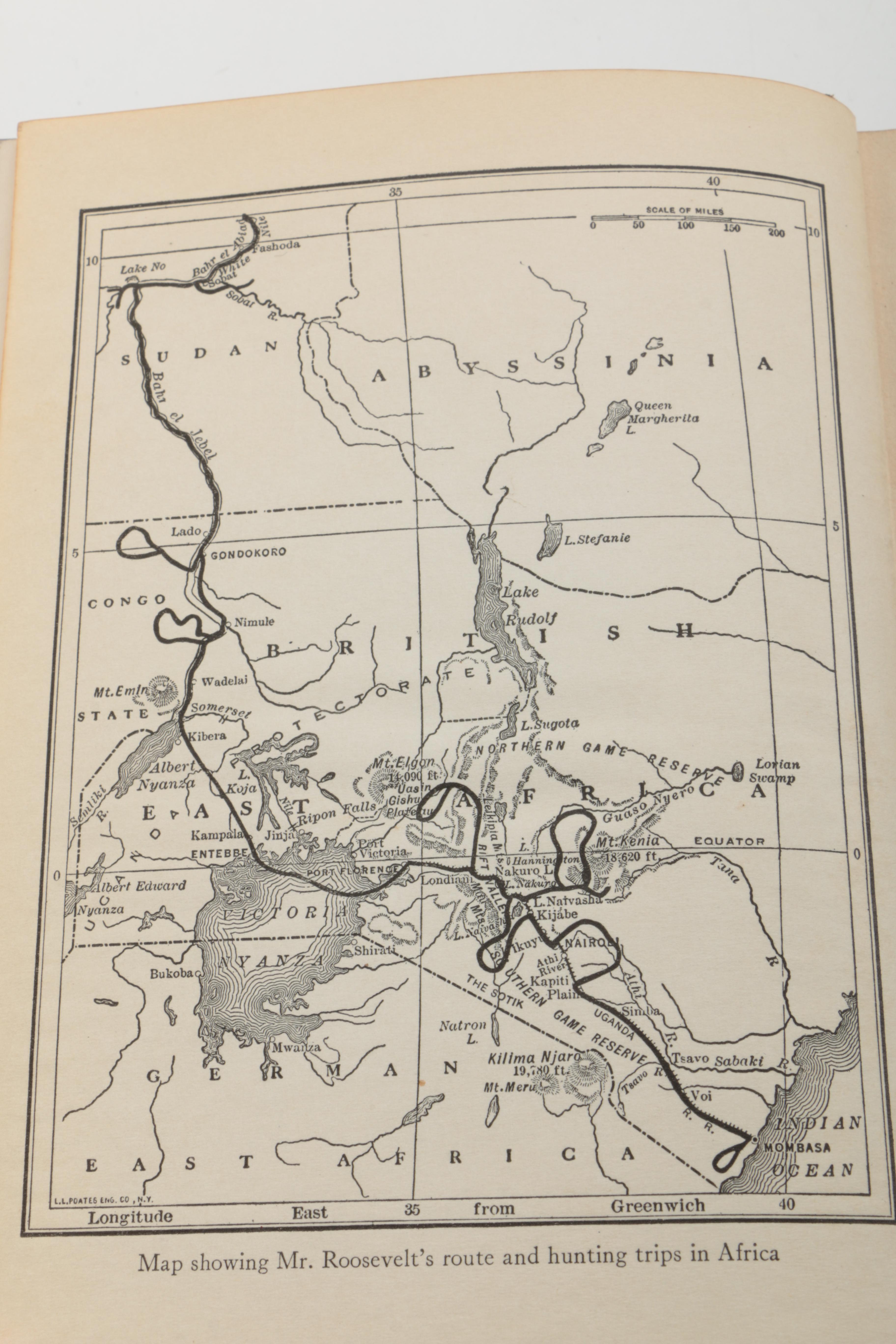1922 "African Game Trails" Volume I by Theodore Roosevelt