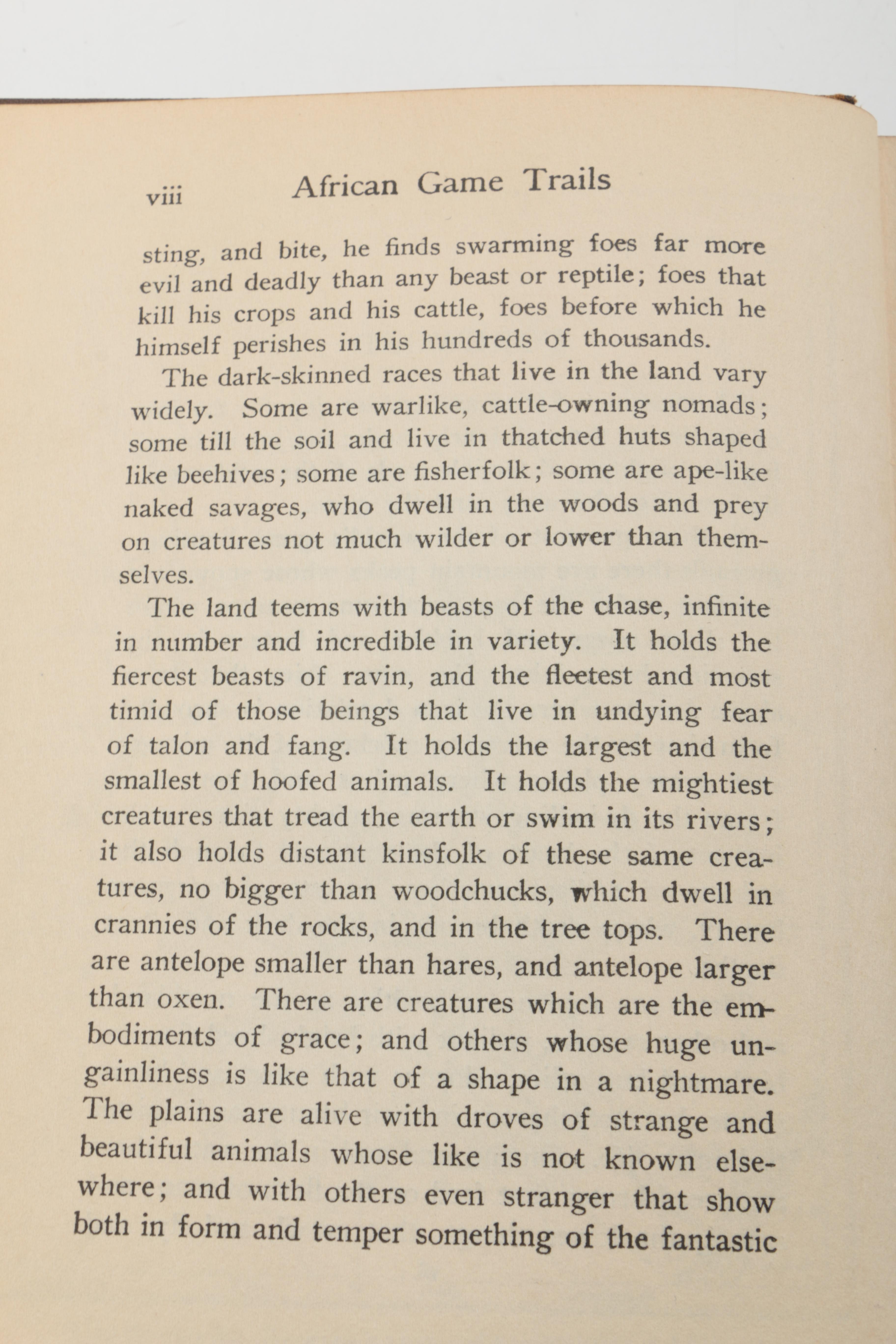 1922 "African Game Trails" Volume I by Theodore Roosevelt