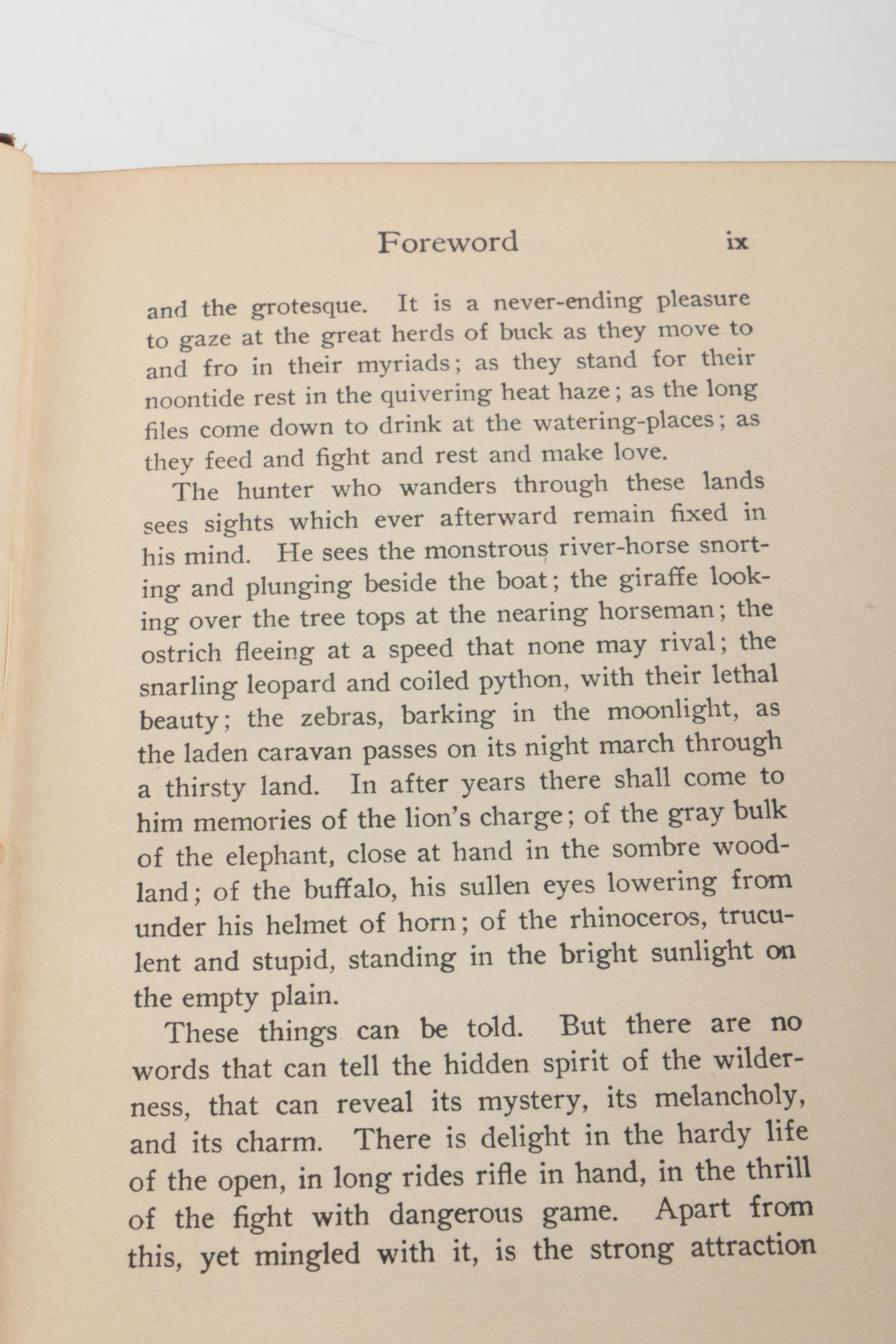 1922 "African Game Trails" Volume I by Theodore Roosevelt