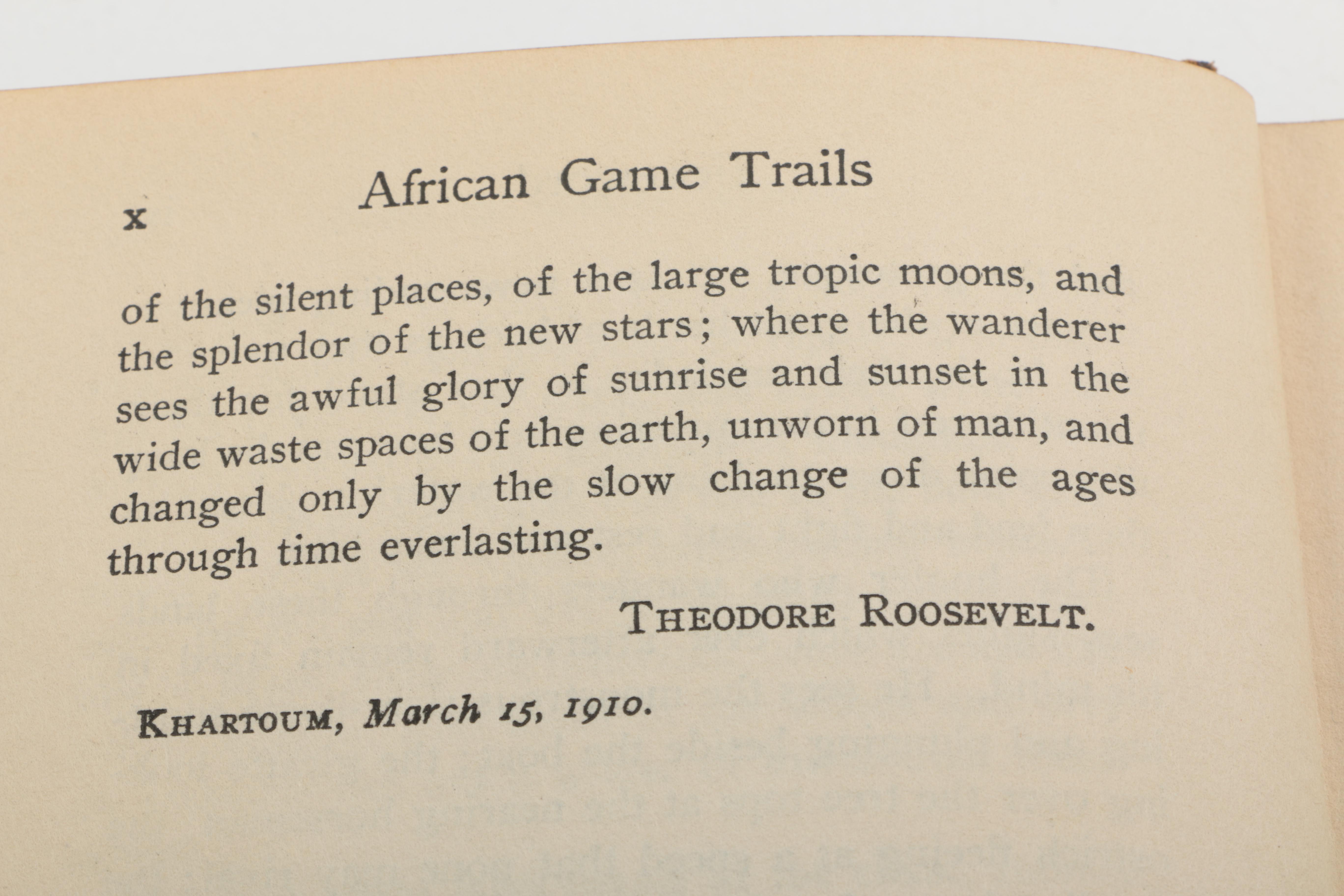 1922 "African Game Trails" Volume I by Theodore Roosevelt