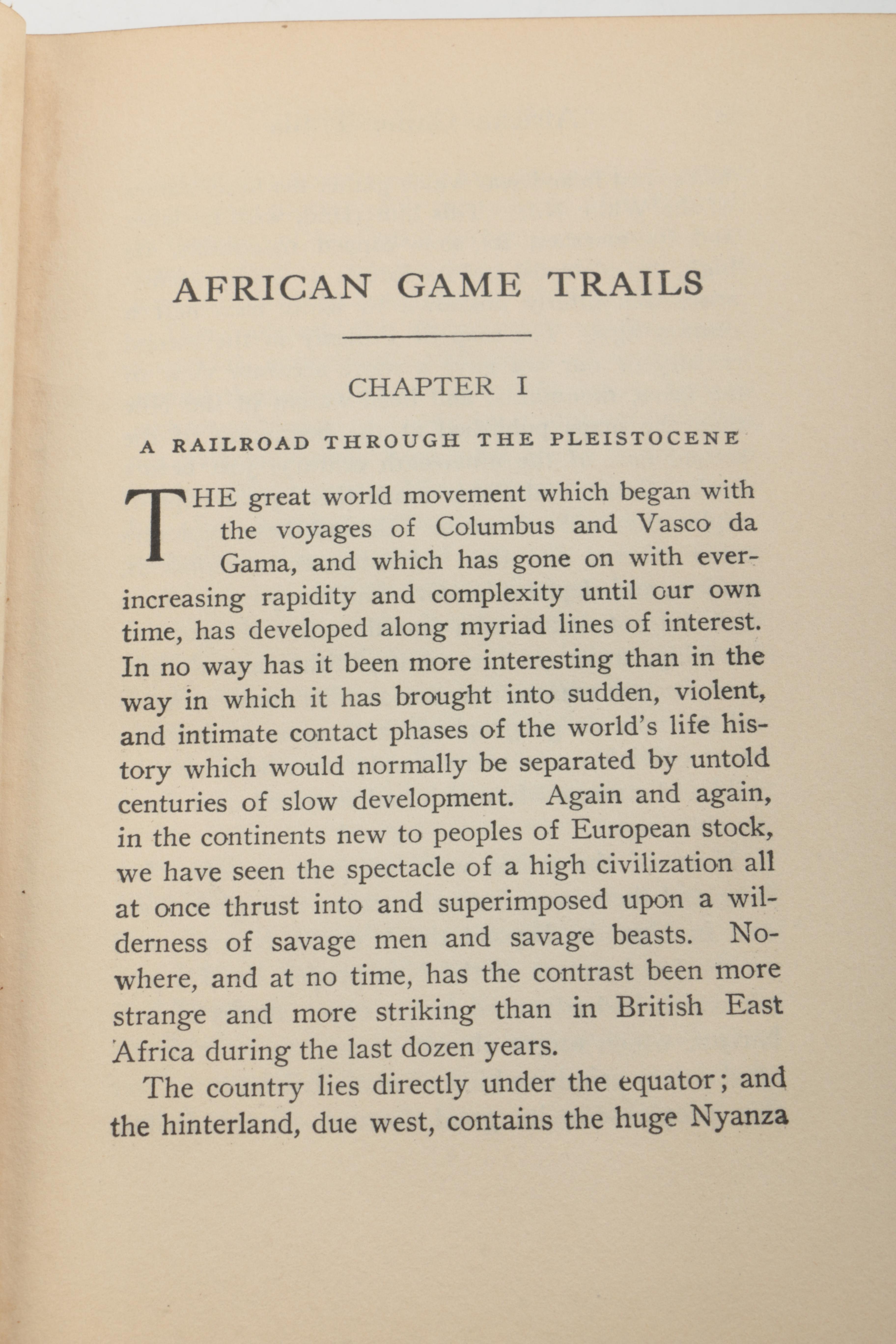 1922 "African Game Trails" Volume I by Theodore Roosevelt