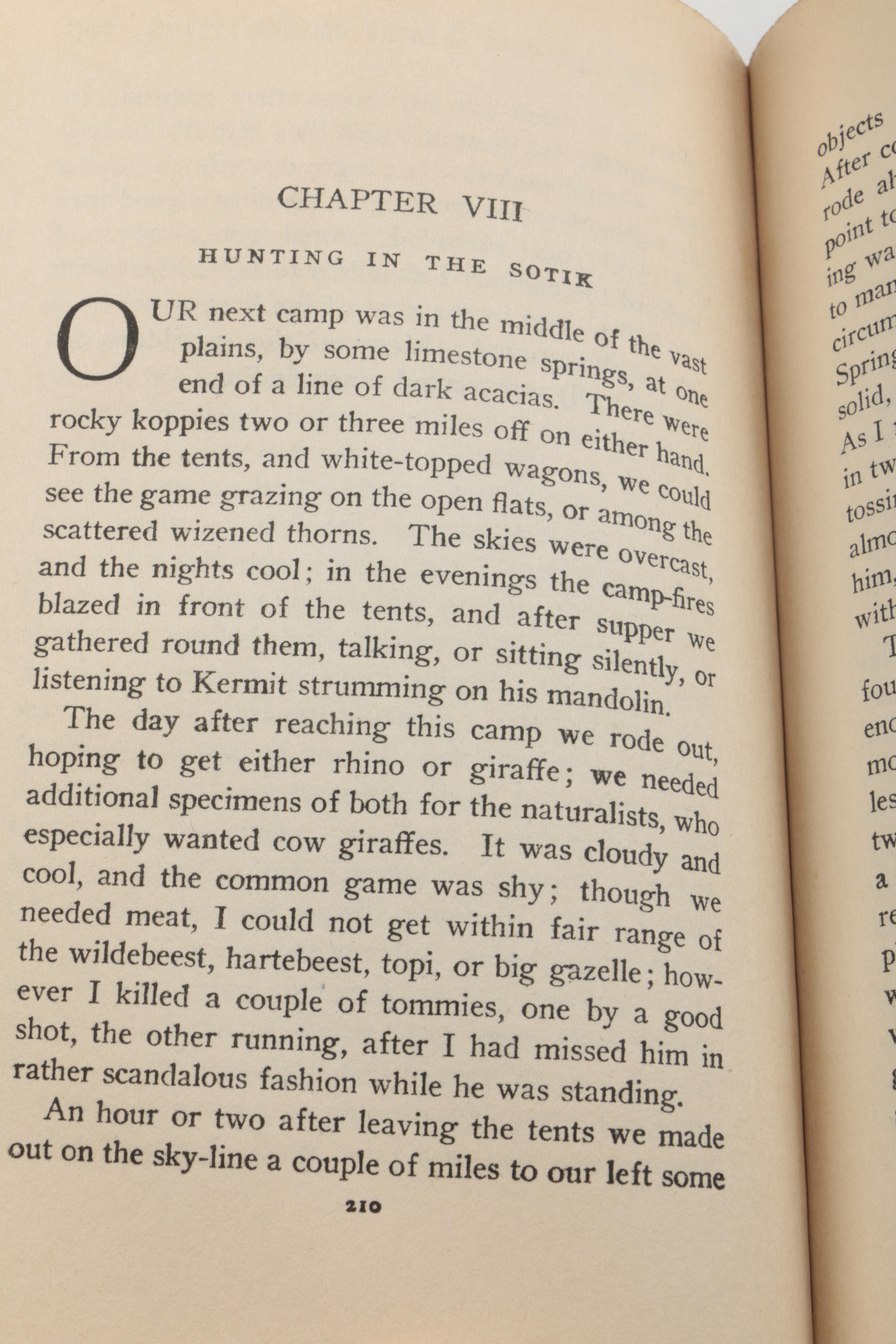 1922 "African Game Trails" Volume I by Theodore Roosevelt