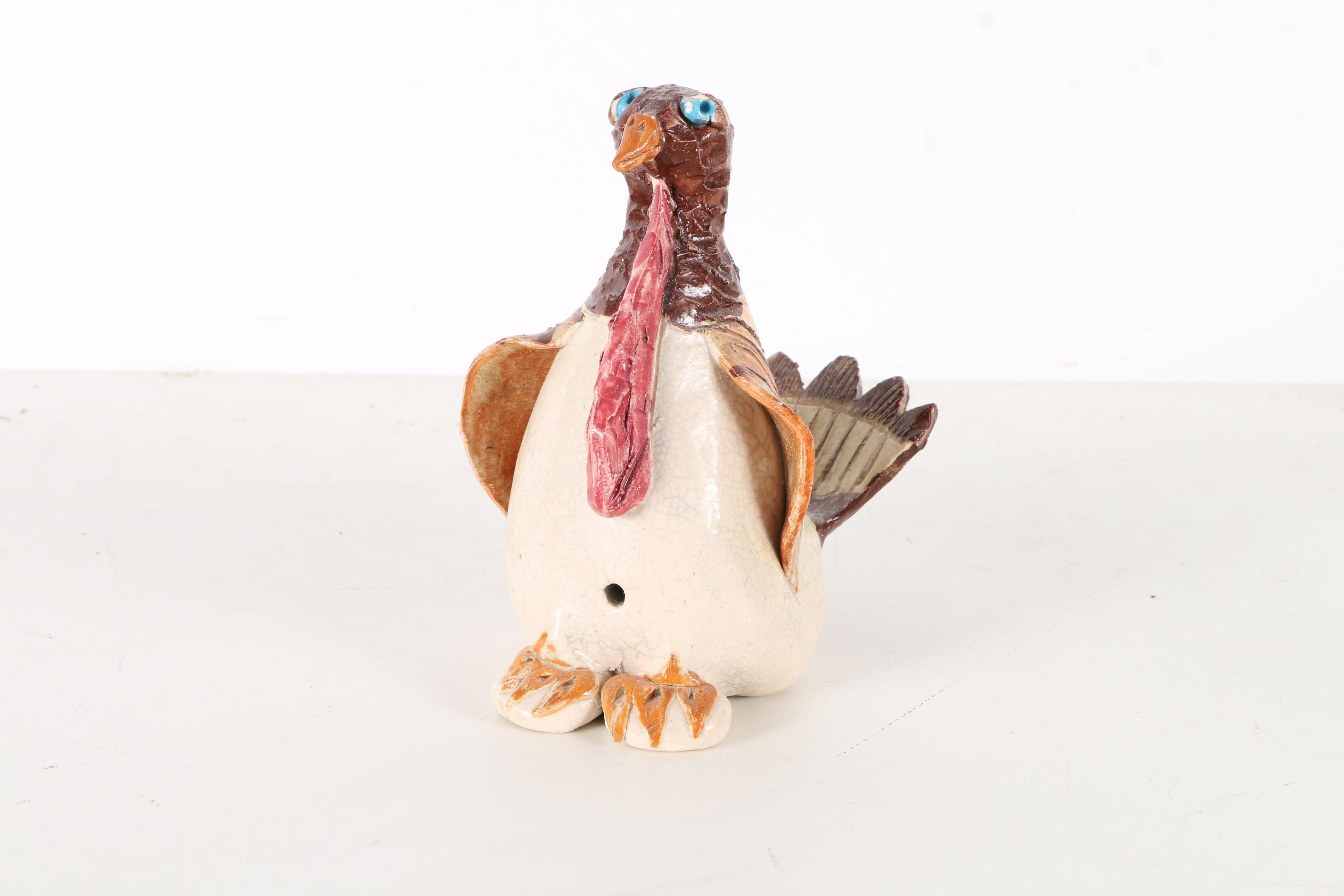 Chris Moses "Turkey and Peacock" Figurines
