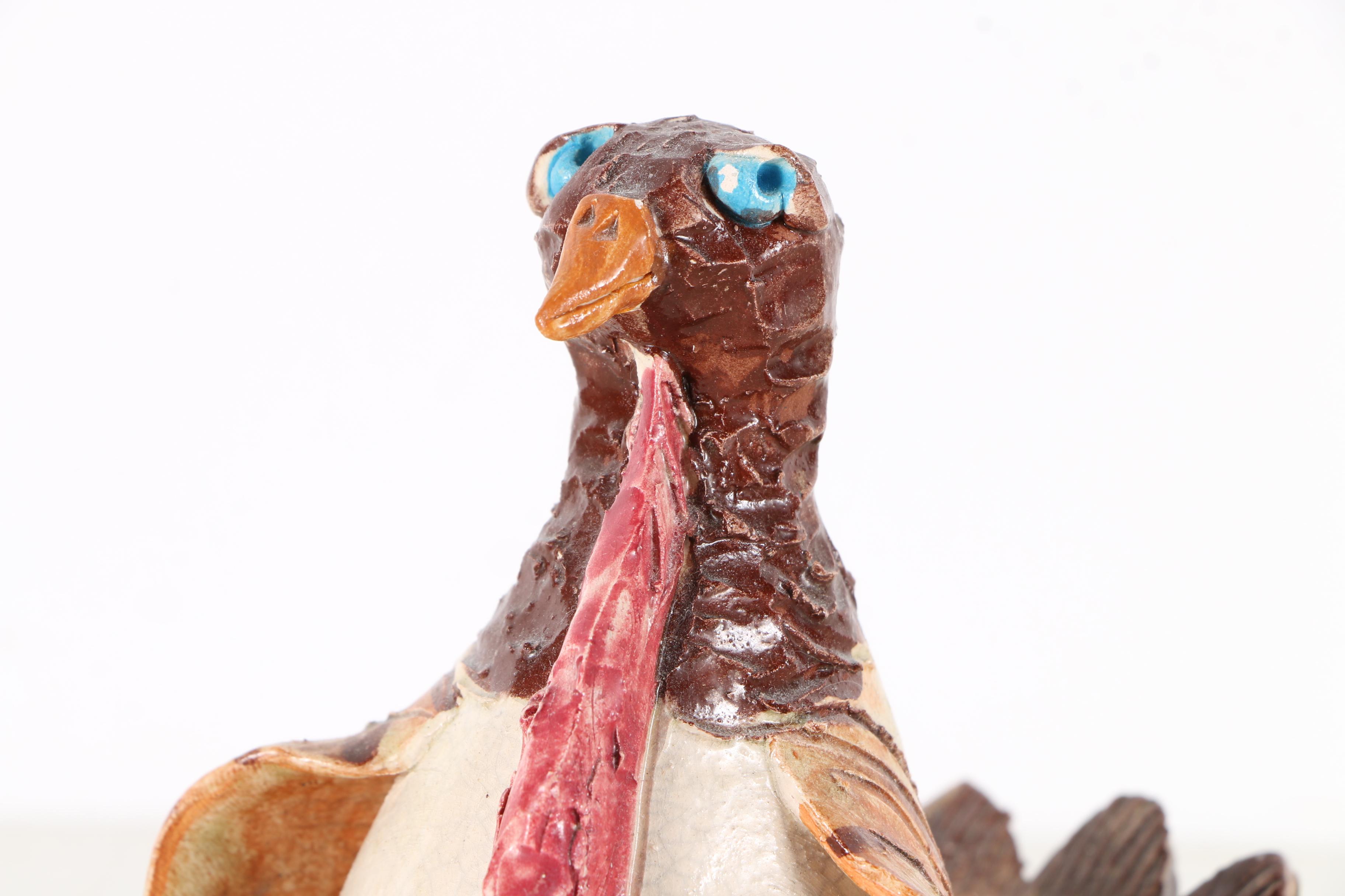 Chris Moses "Turkey and Peacock" Figurines