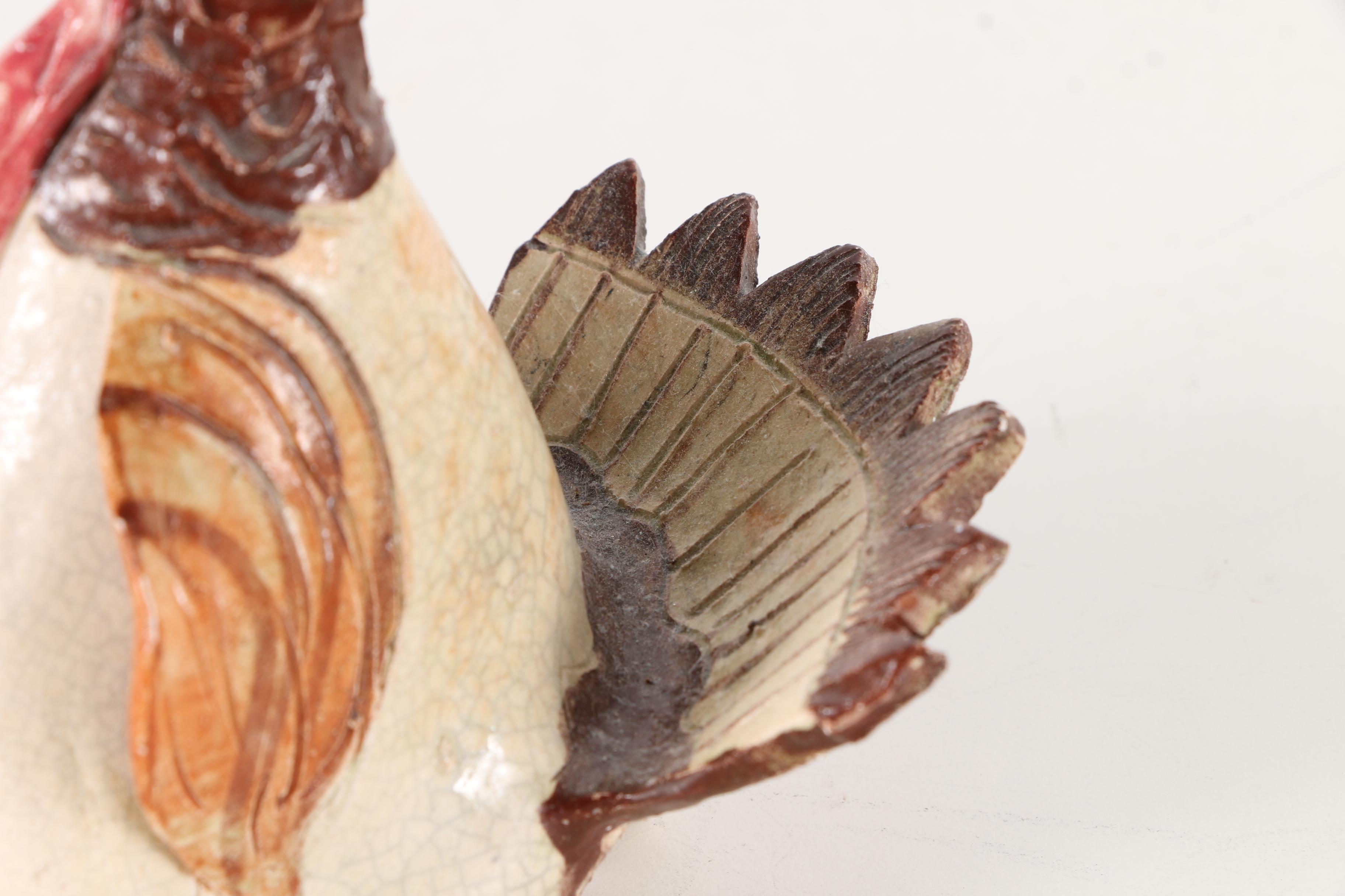 Chris Moses "Turkey and Peacock" Figurines