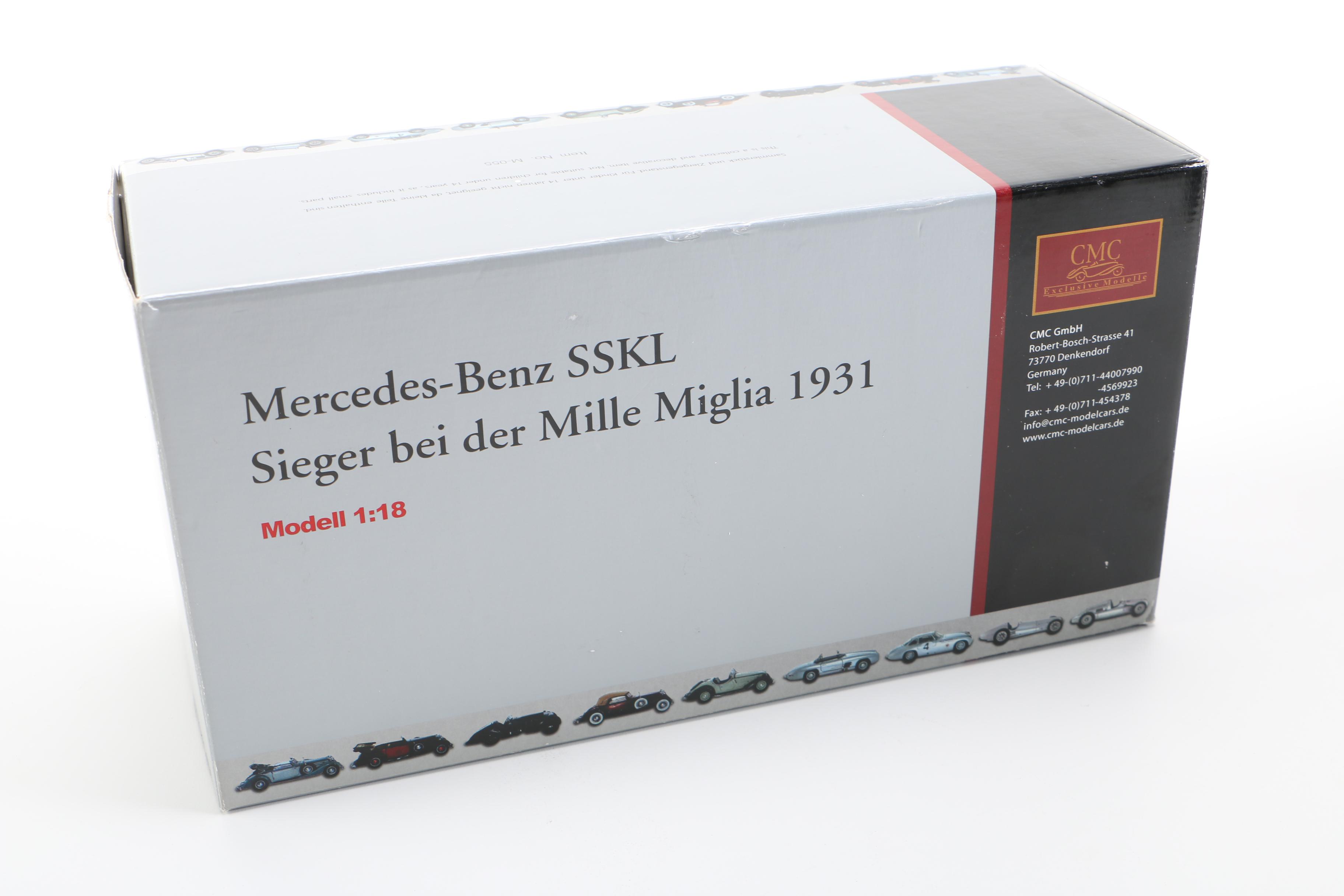 1931 Mercedes‑Benz SSKL Mille Miglia Die-Cast Car by CMC