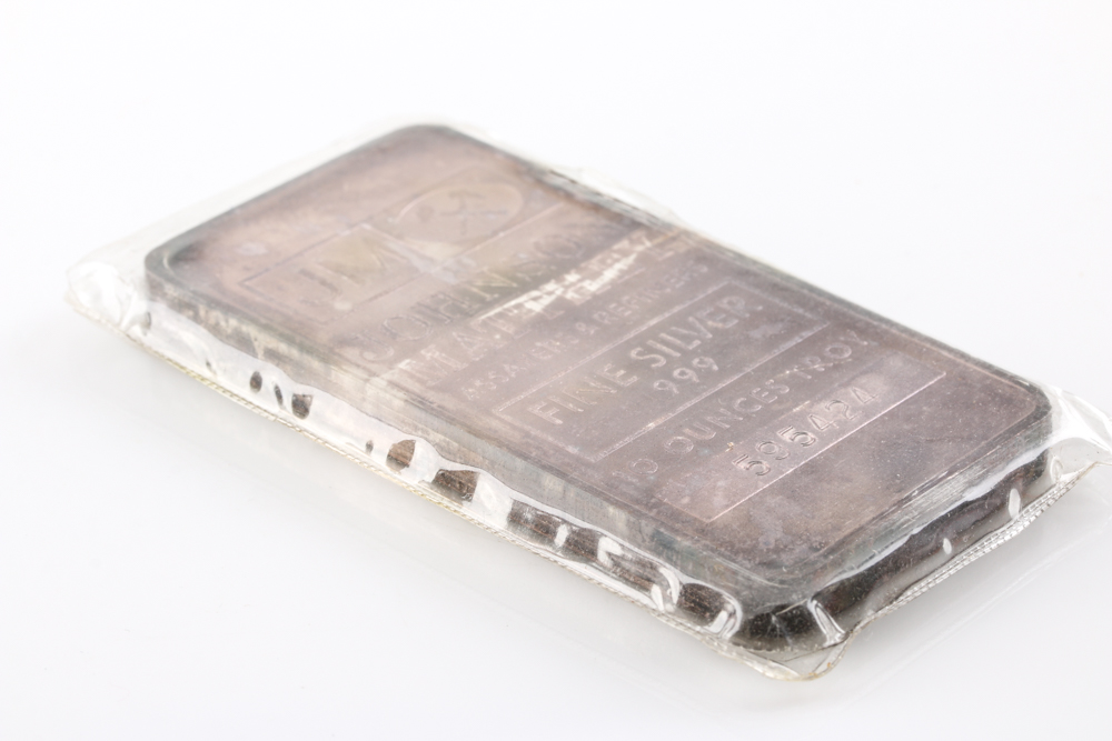 Ten Troy Ounce Johnson Matthey Silver Bar