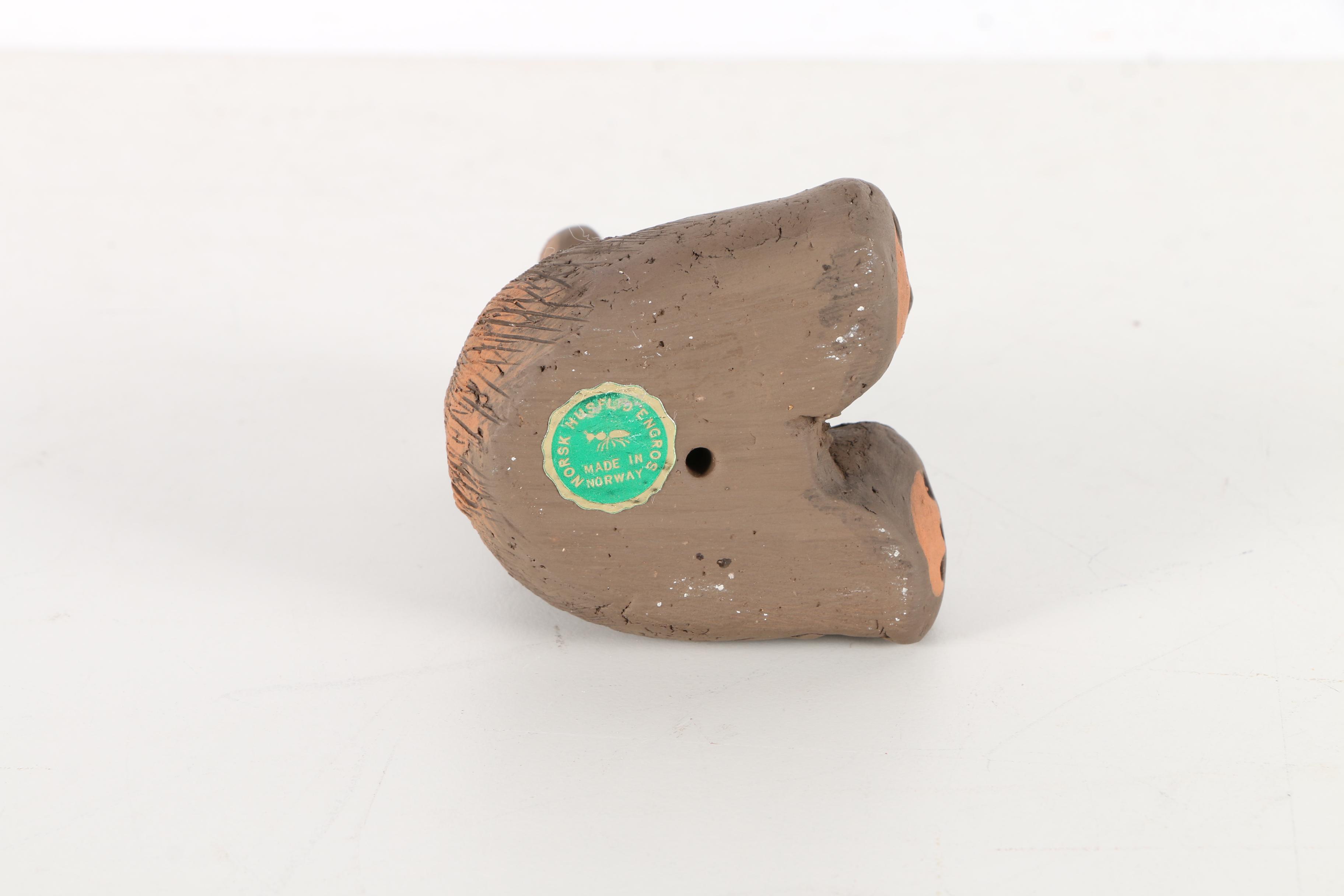 Assortment of Ceramic Sculptures Including Norsk Husflid Engros