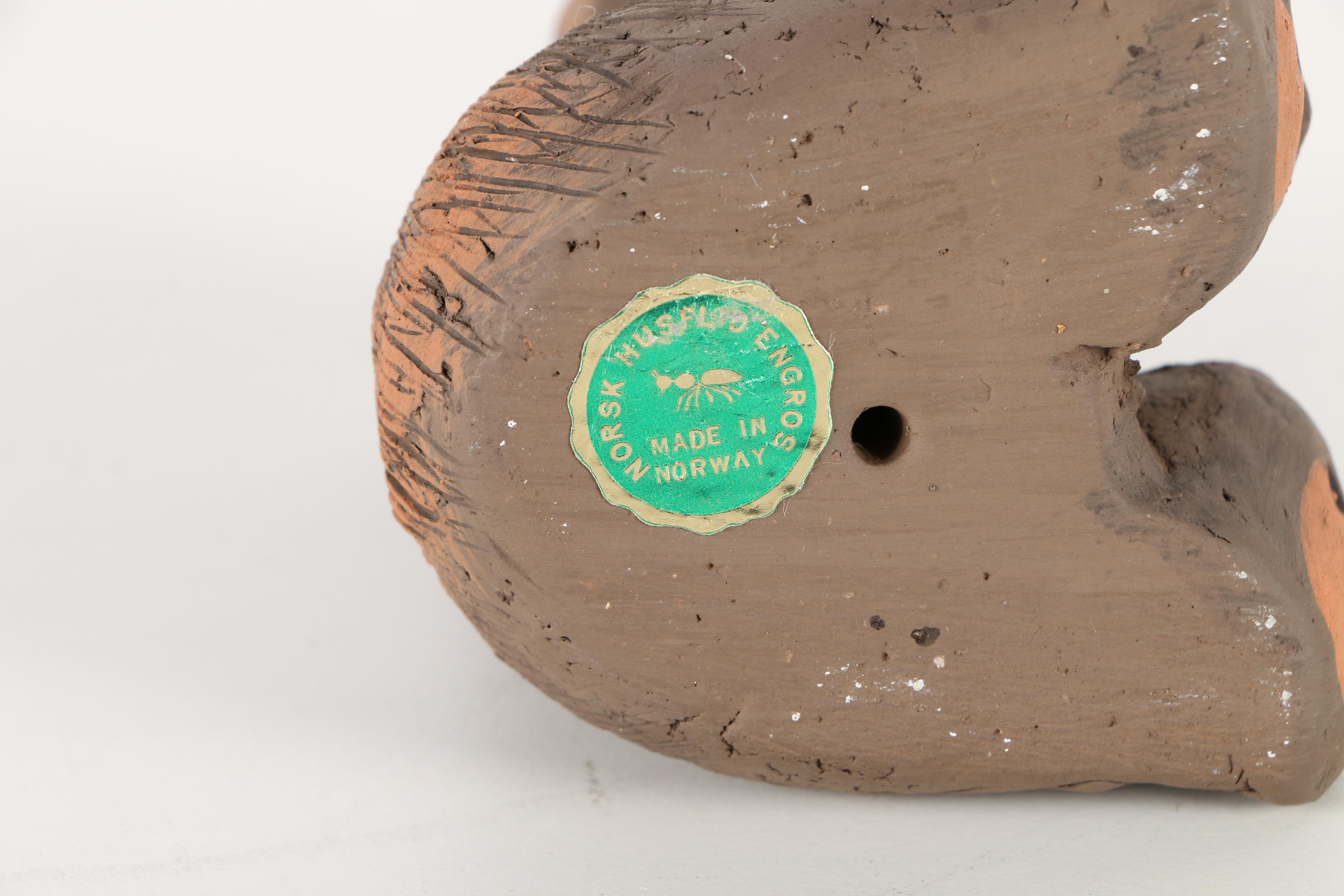 Assortment of Ceramic Sculptures Including Norsk Husflid Engros