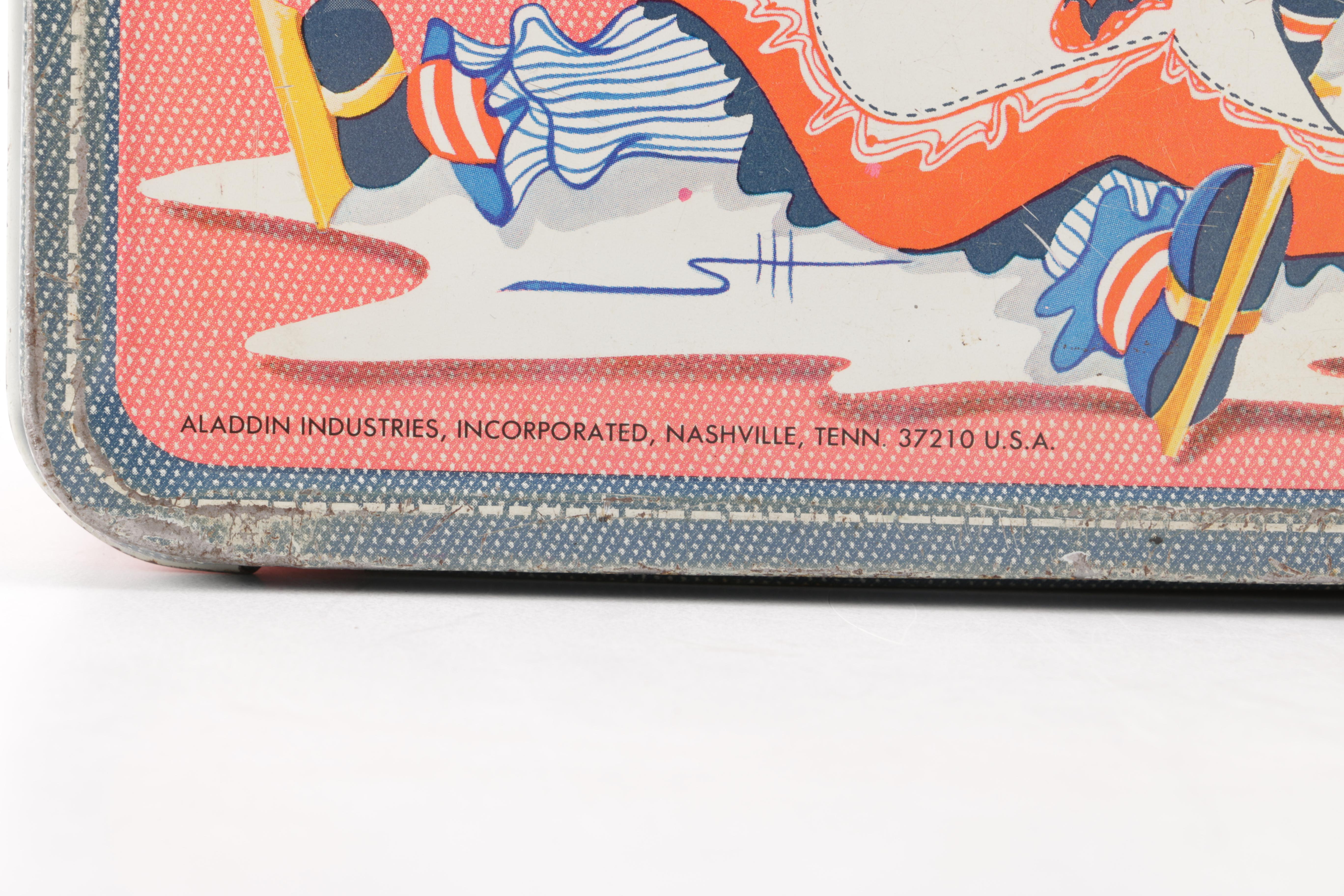 1973 Aladdin Raggedy Ann and Andy Metal Lunchbox With Thermoses