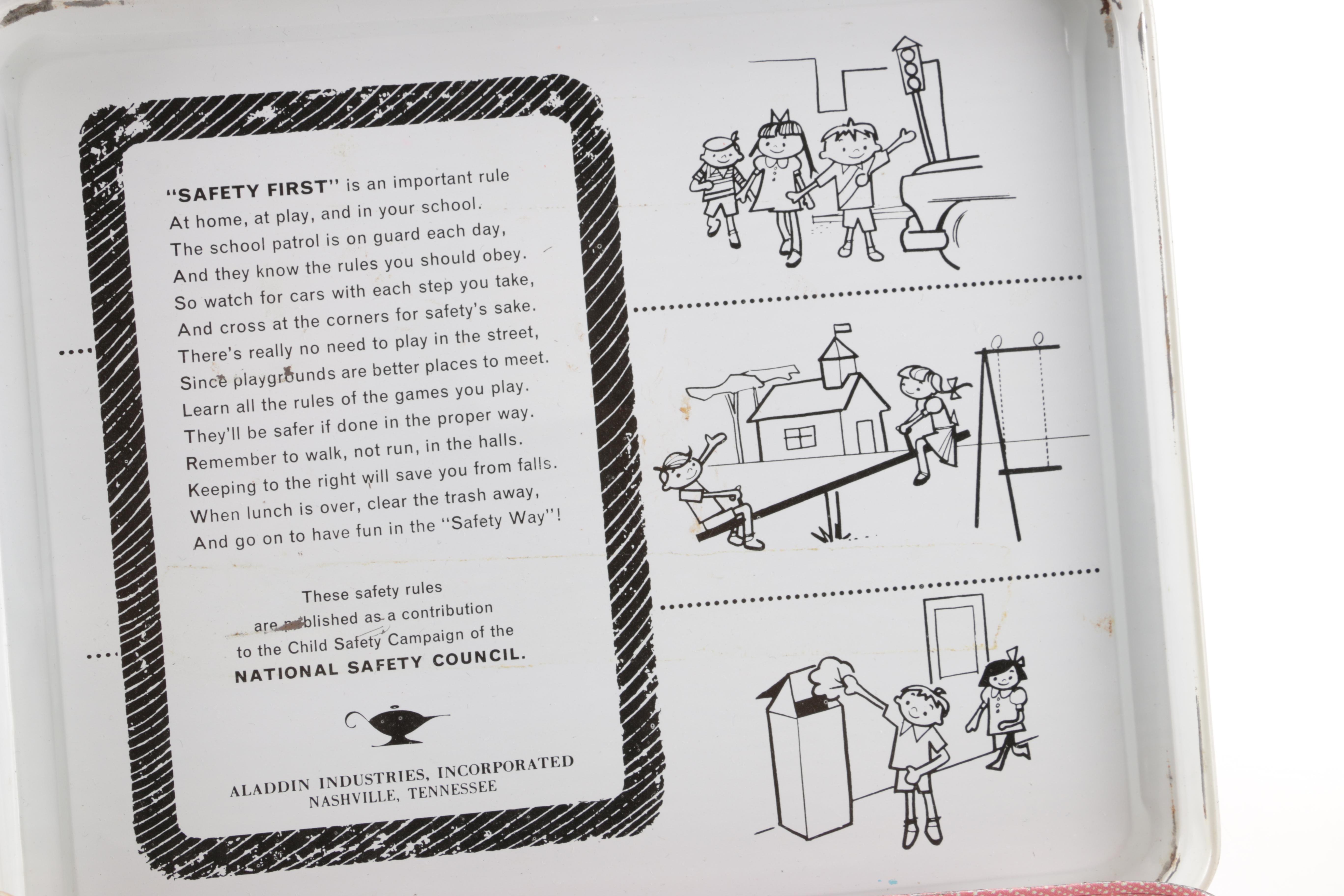 1973 Aladdin Raggedy Ann and Andy Metal Lunchbox With Thermoses