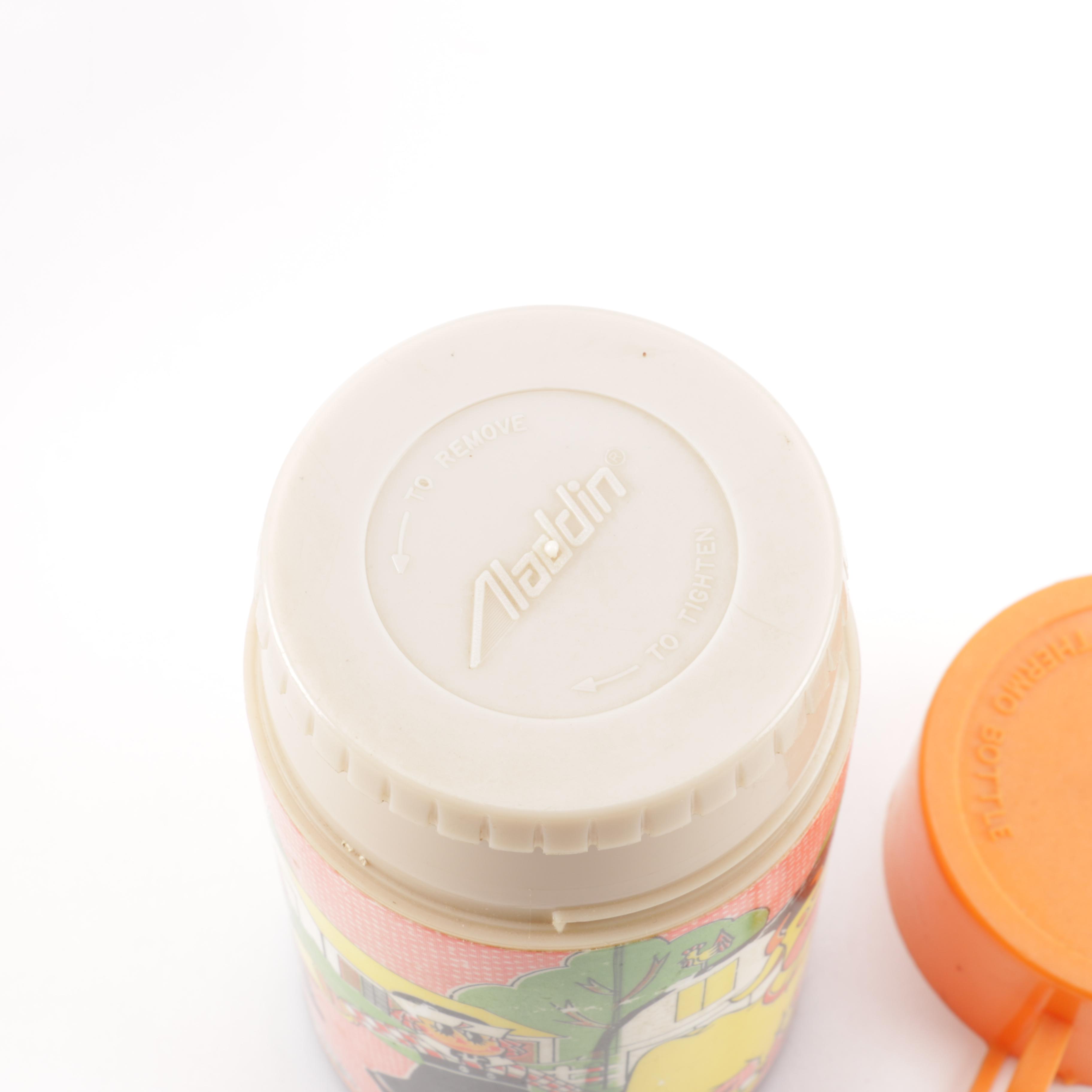 1973 Aladdin Raggedy Ann and Andy Metal Lunchbox With Thermoses