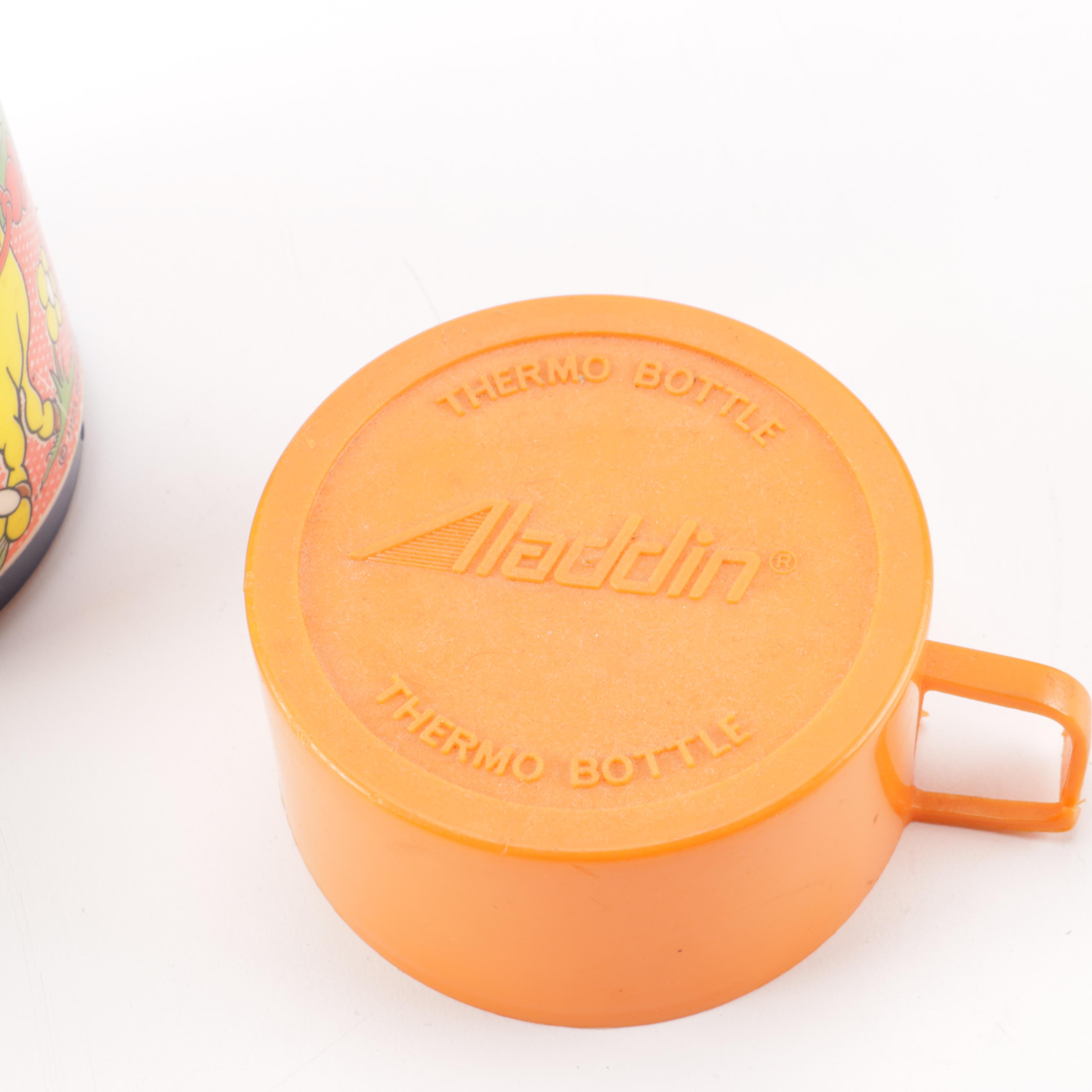 1973 Aladdin Raggedy Ann and Andy Metal Lunchbox With Thermoses