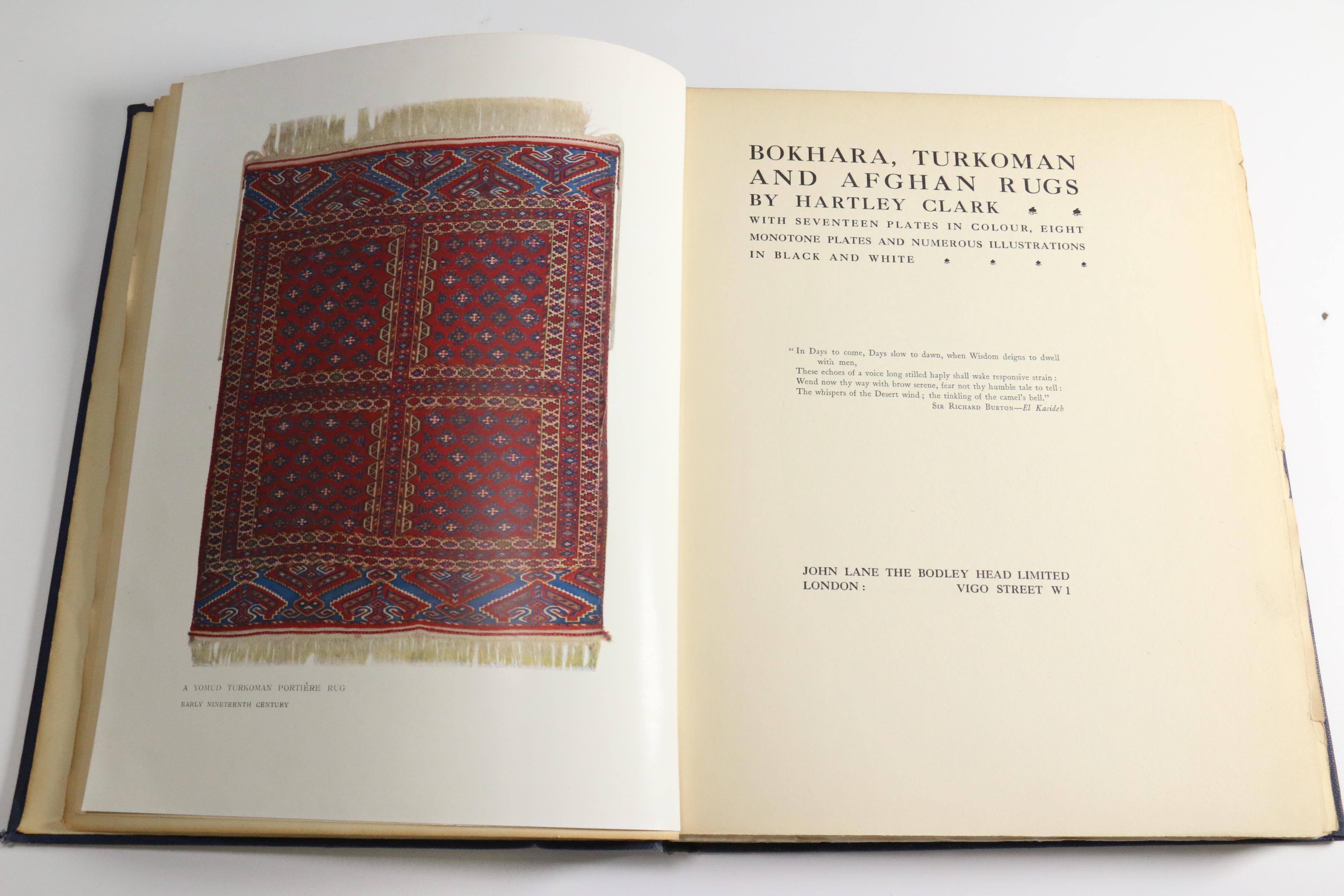 1922 "Bokhara, Turkoman and Afghan Rugs" by Hartley Clark