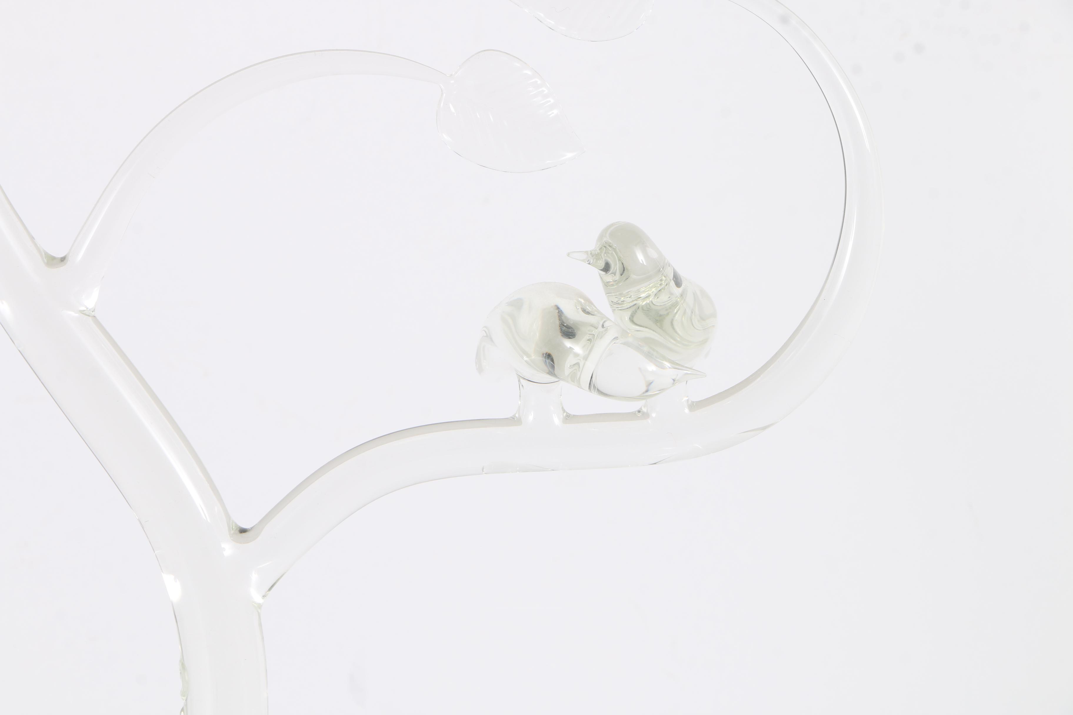 Frabel Studios Frankie Fox Jones Glass Sculpture of Birds Nesting