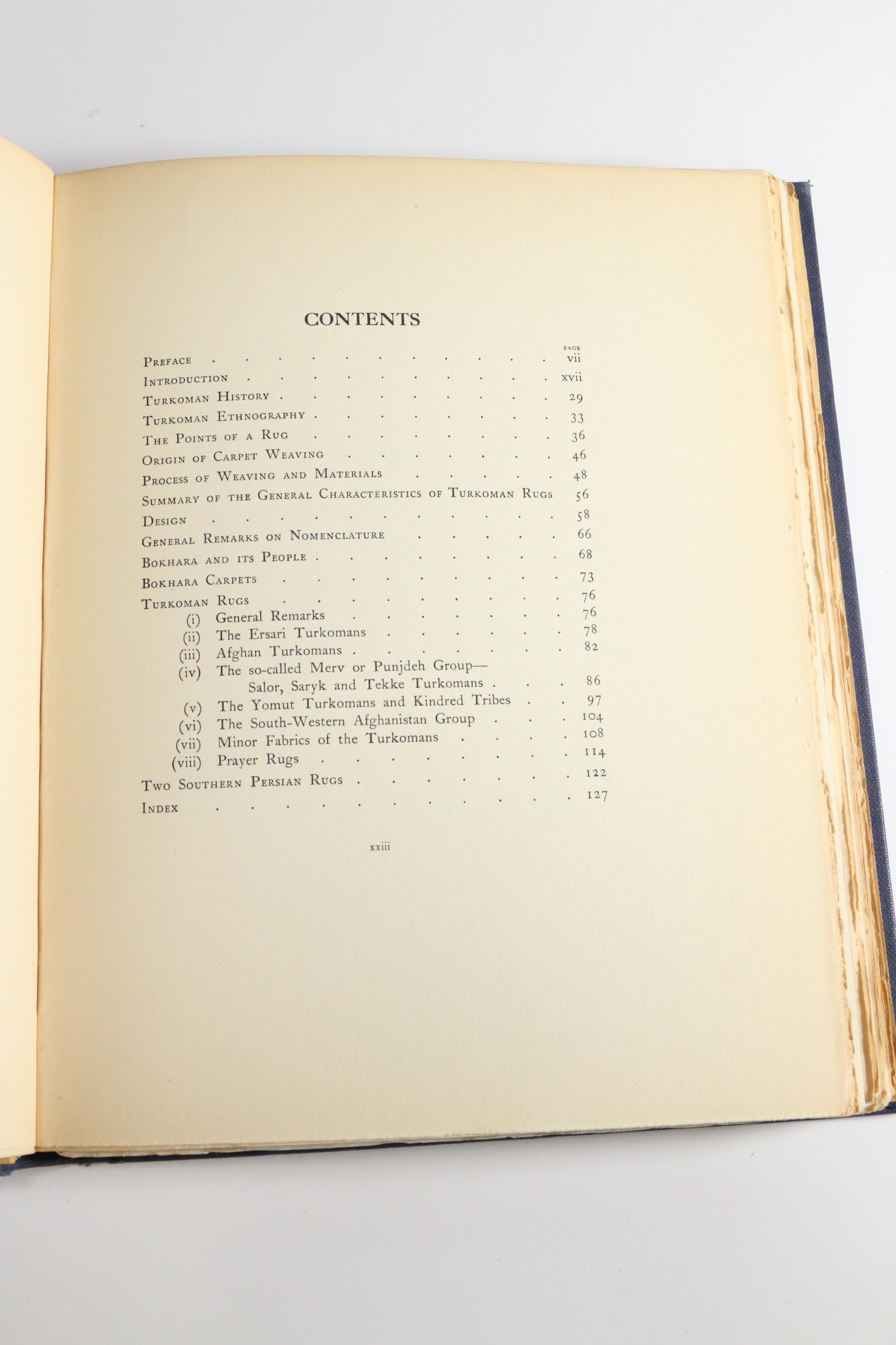 1922 "Bokhara, Turkoman and Afghan Rugs" by Hartley Clark