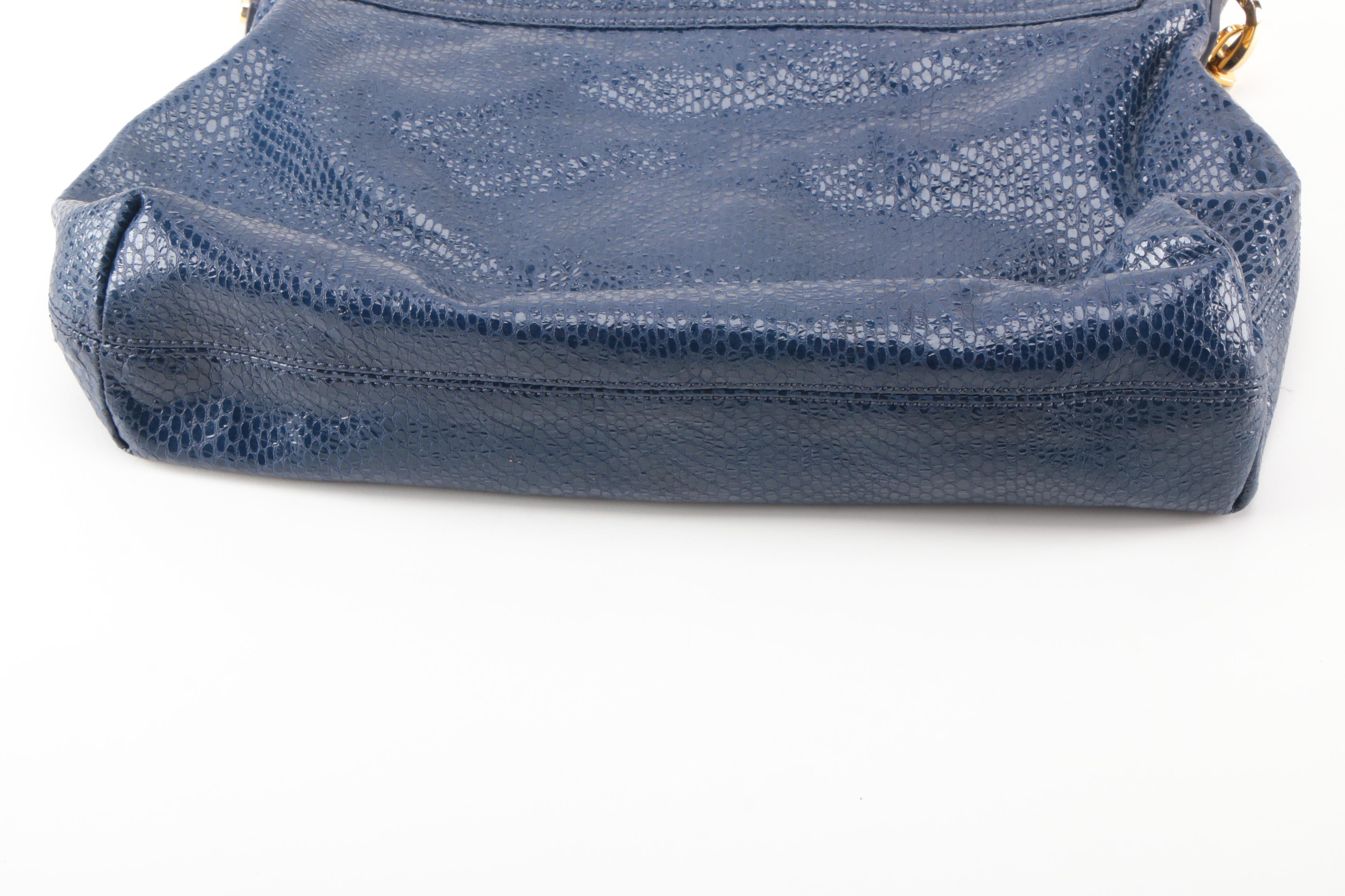 Tory Burch Snakeskin Print Hobo Bag