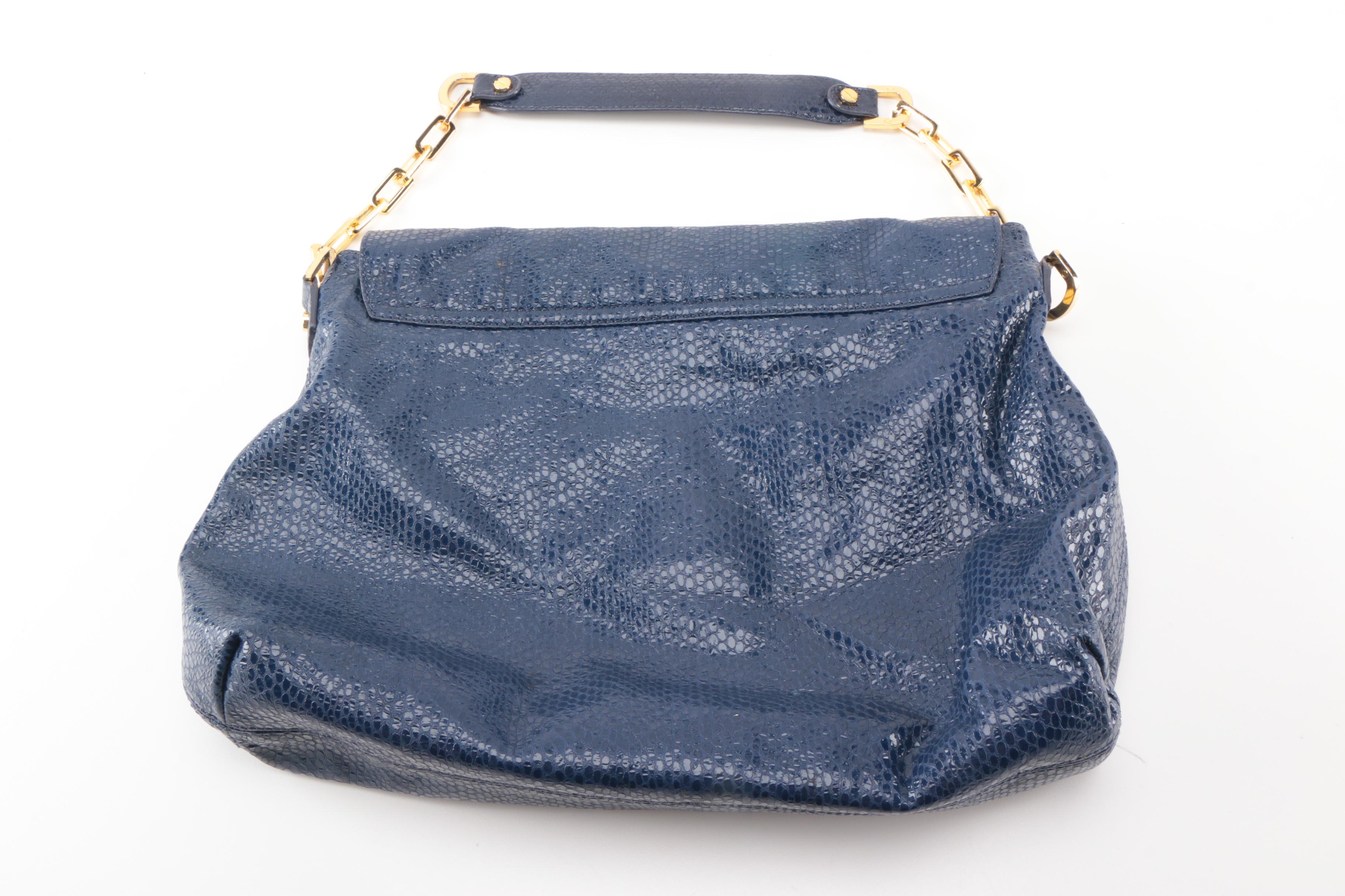 Tory Burch Snakeskin Print Hobo Bag