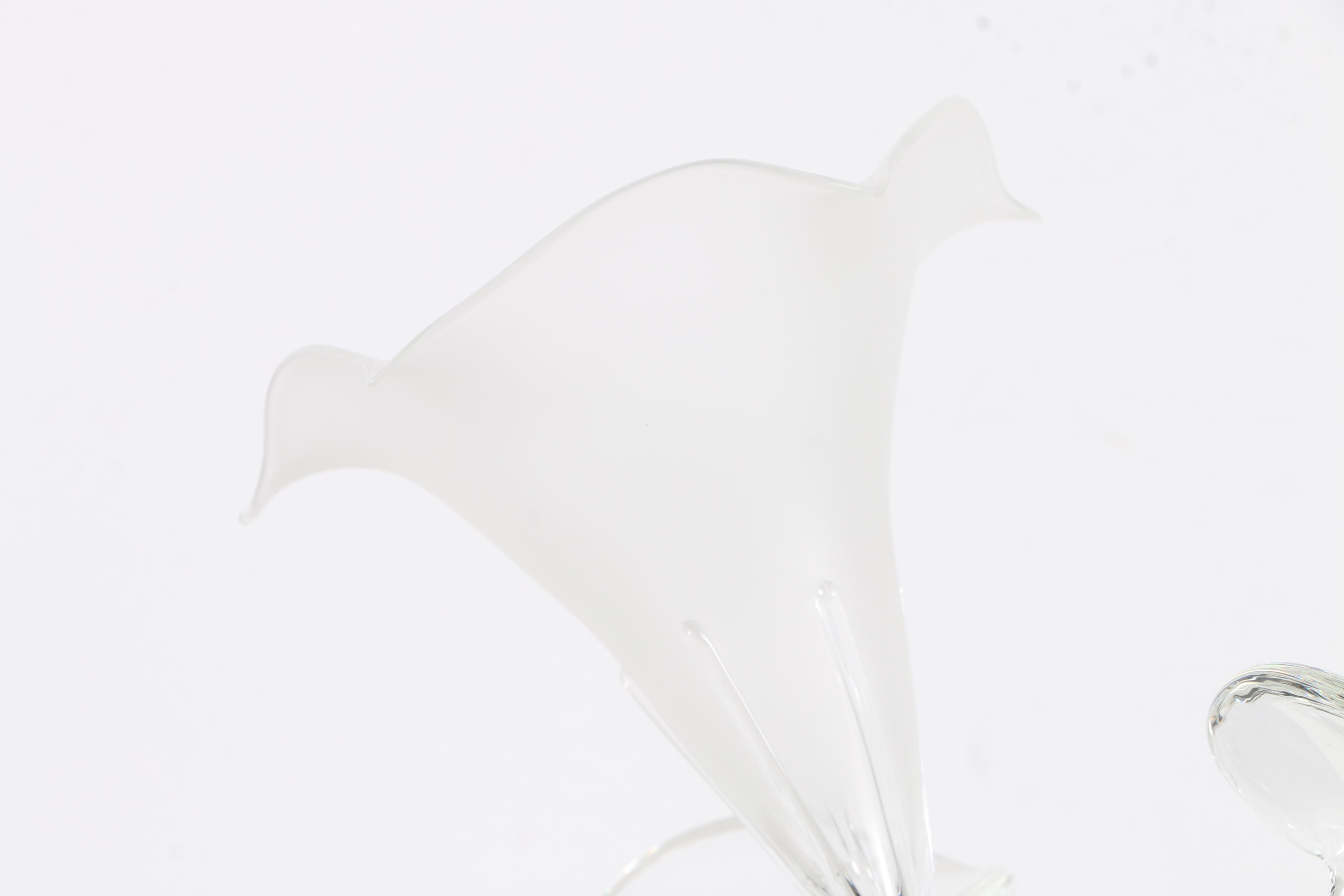 Frabel Studios Hans Godo Frabel Art Glass Sculpture of Flowers