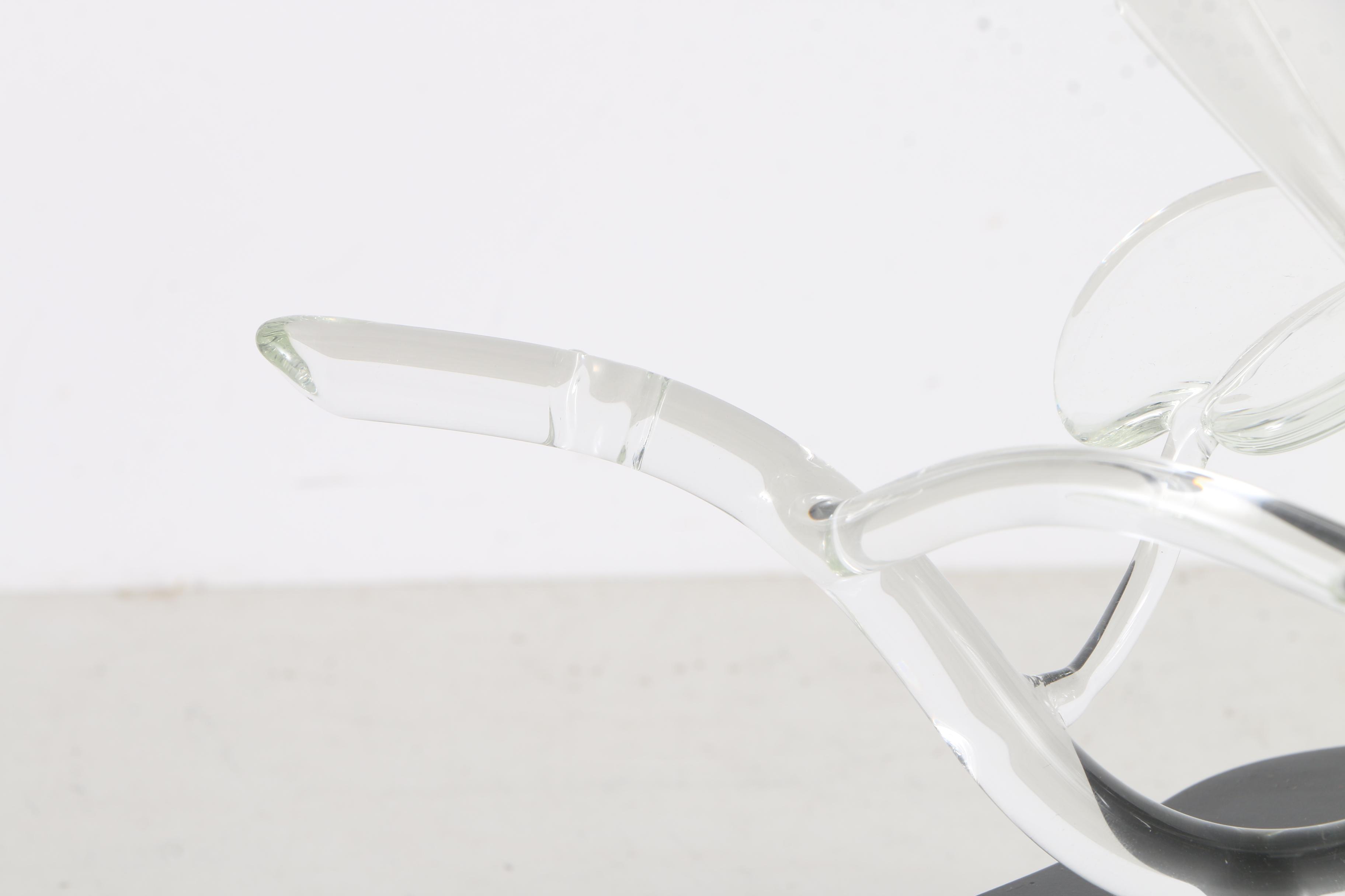 Frabel Studios Hans Godo Frabel Art Glass Sculpture of Flowers