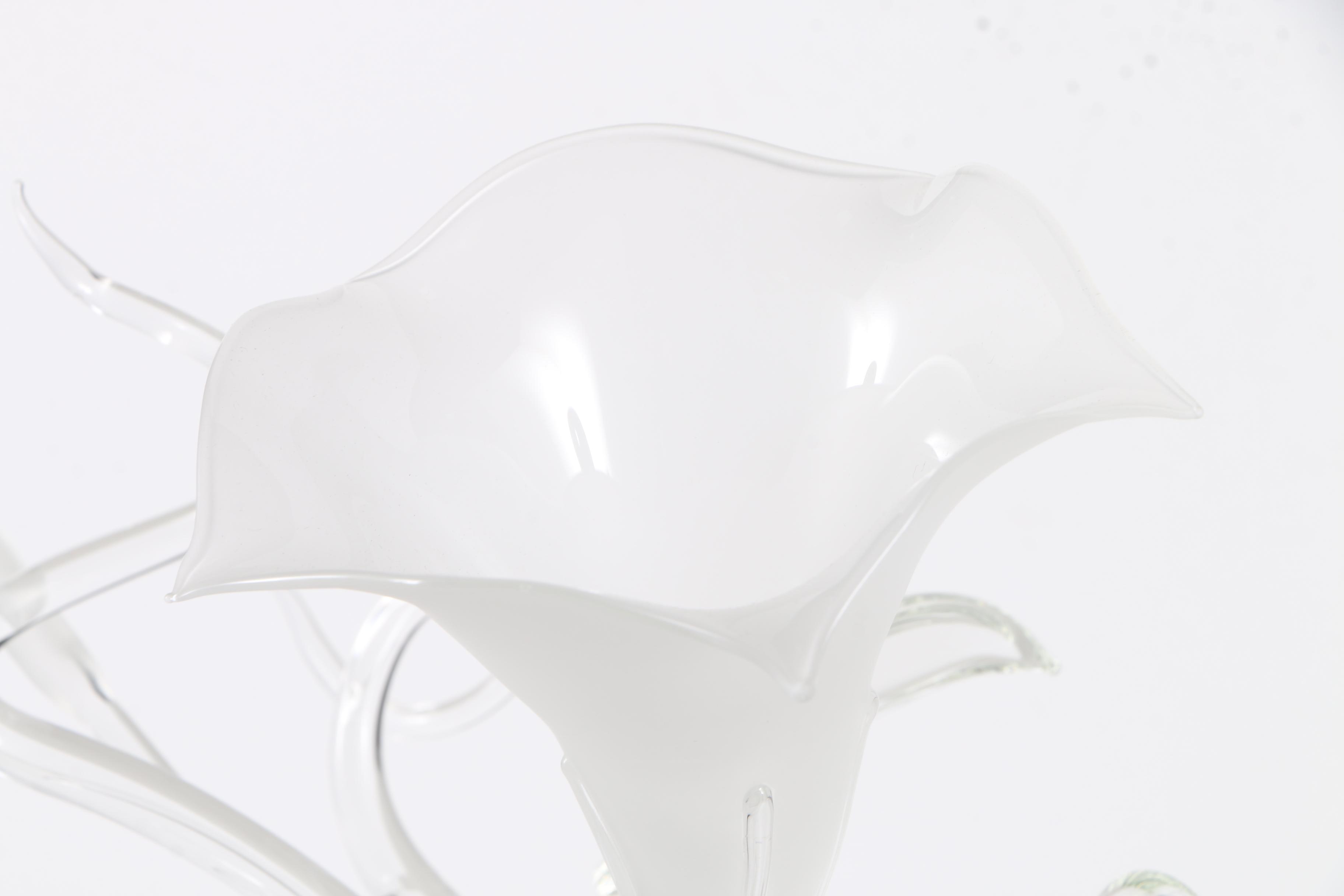 Frabel Studios Hans Godo Frabel Art Glass Sculpture of Flowers