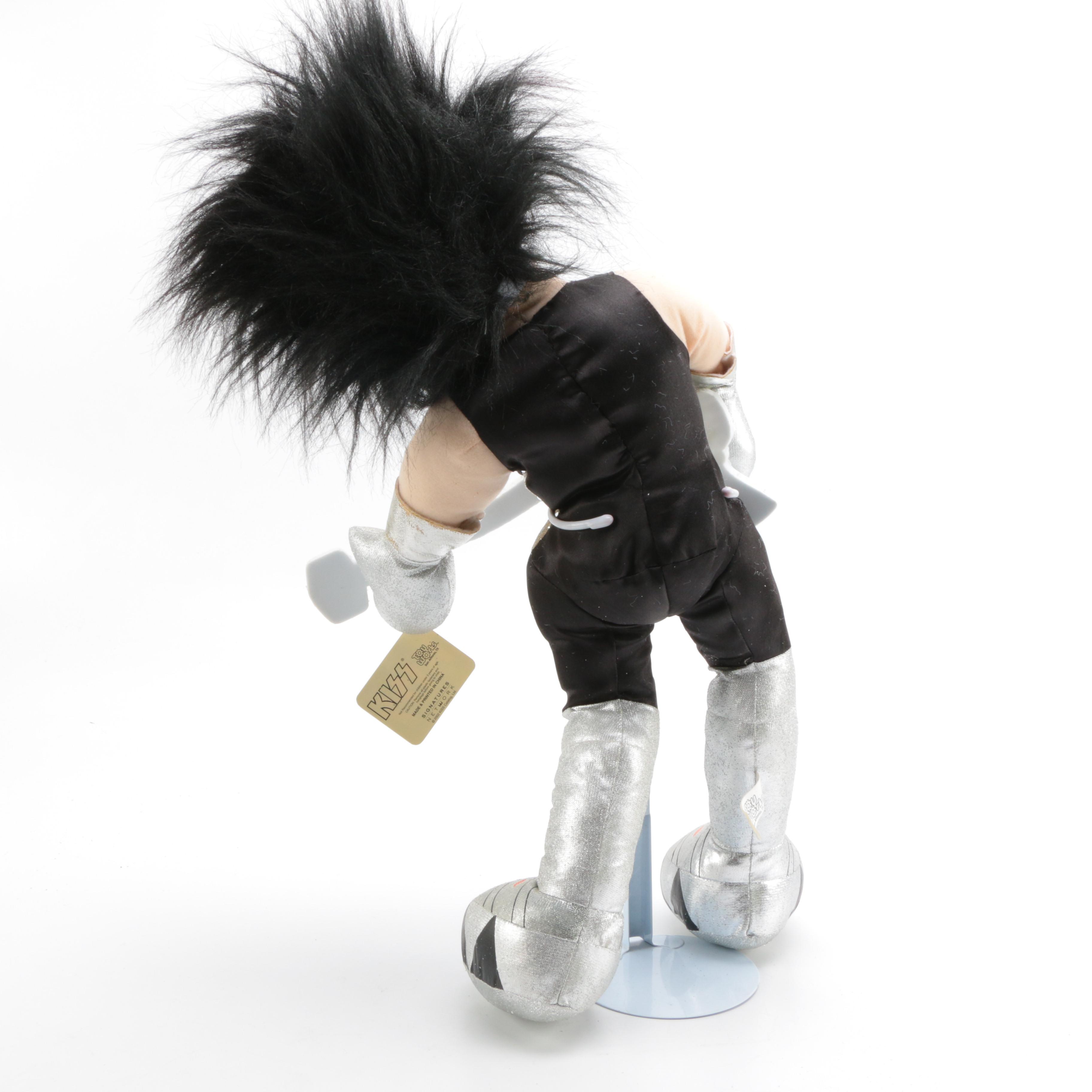 Plush Gene Simmons Kiss Doll and Rock n' Roll Themed Poker Chips