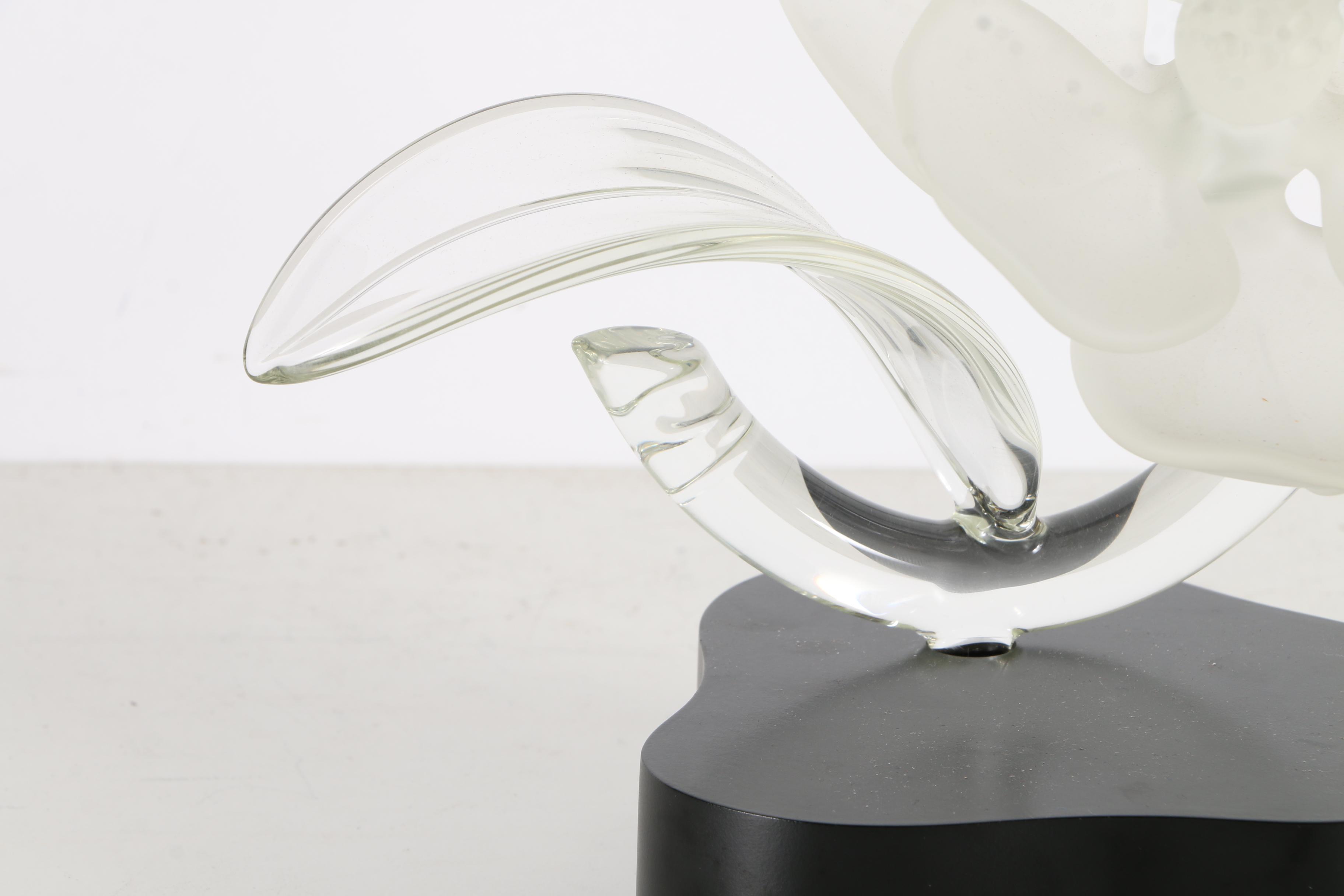 Frabel Studios Glass Sculpture of Flower