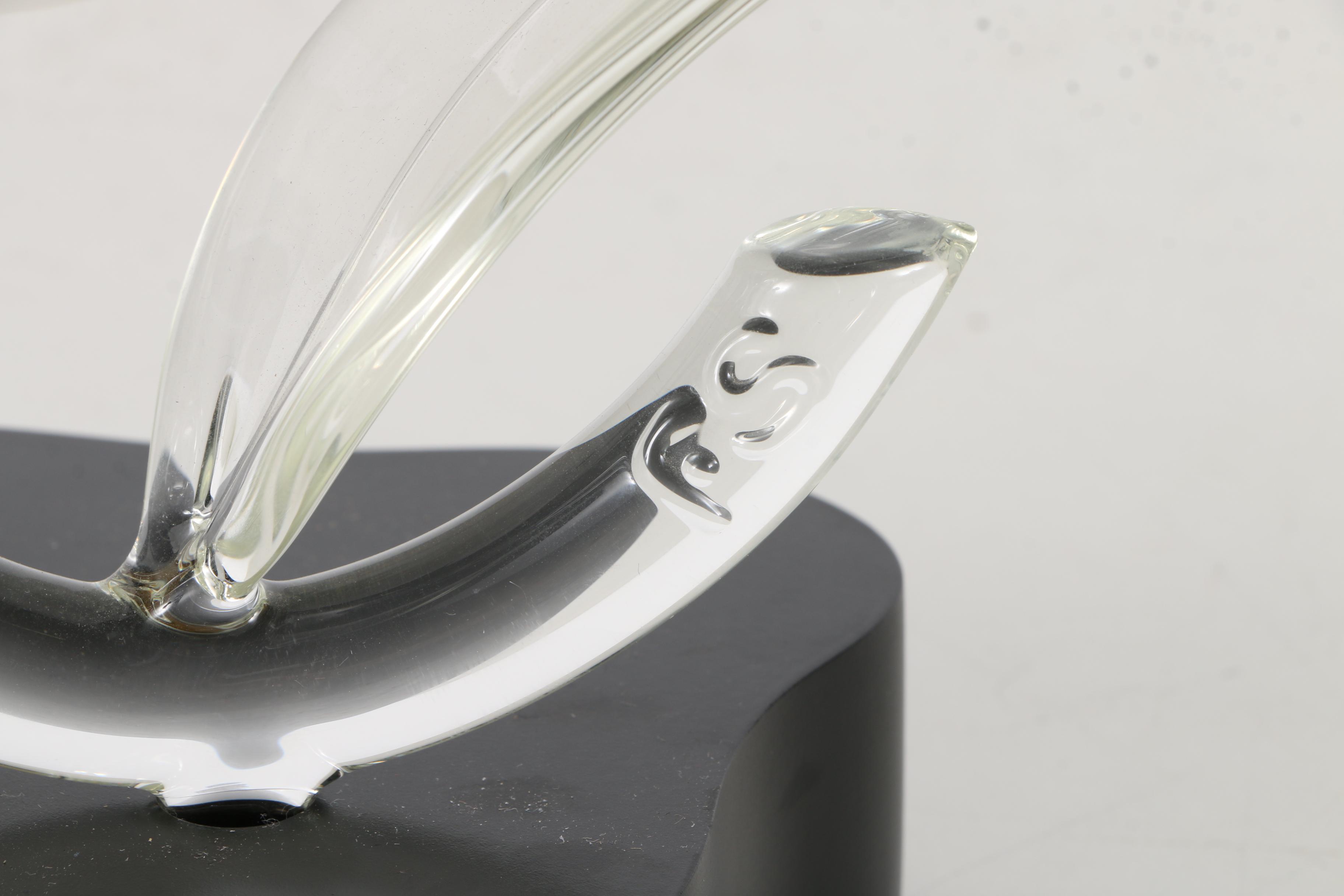 Frabel Studios Glass Sculpture of Flower