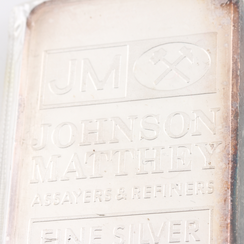Ten Troy Ounce Johnson Matthey Silver Bar