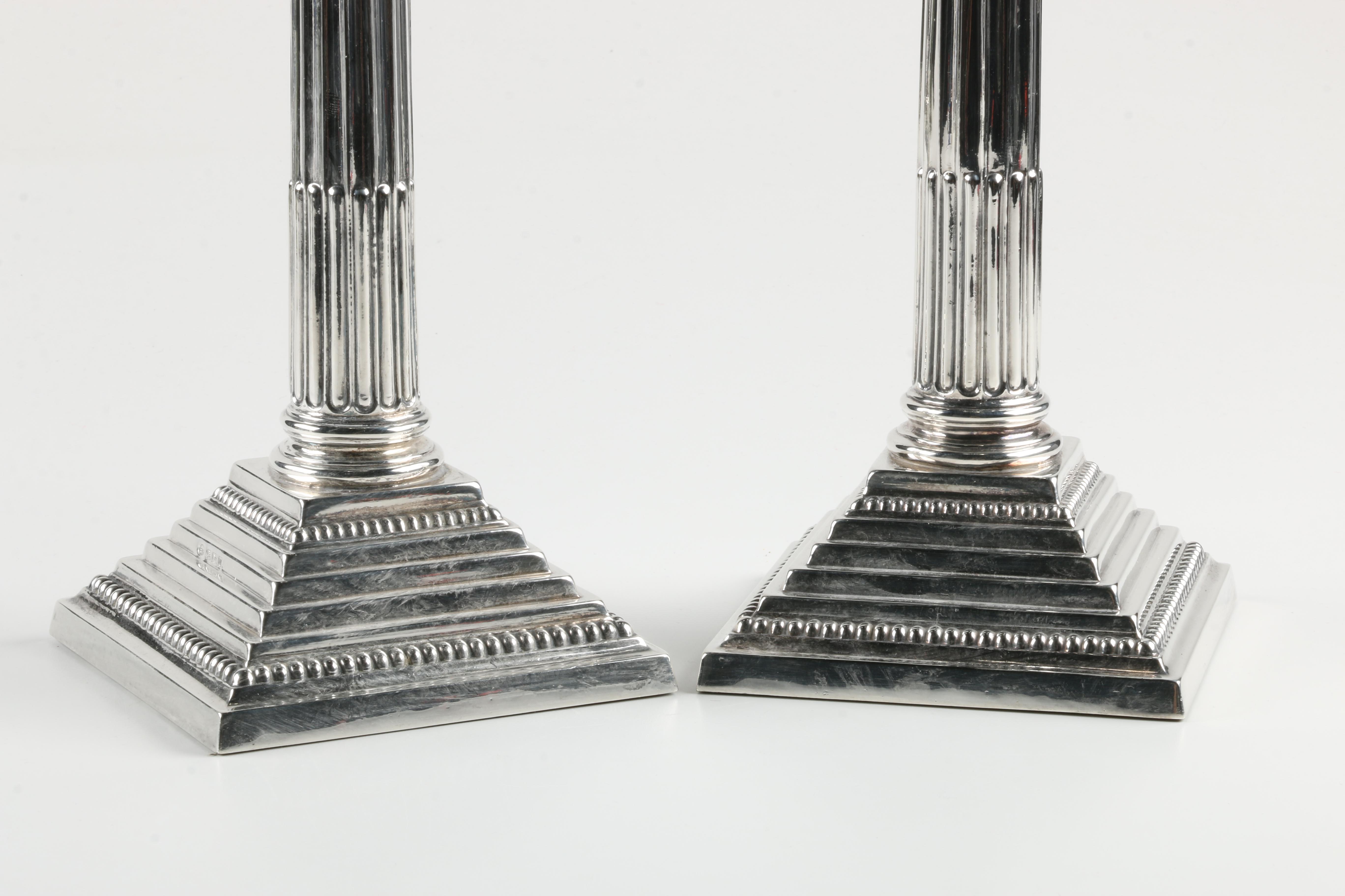 Pair of Bert Gordon Weighted Sterling Silver Candleholders