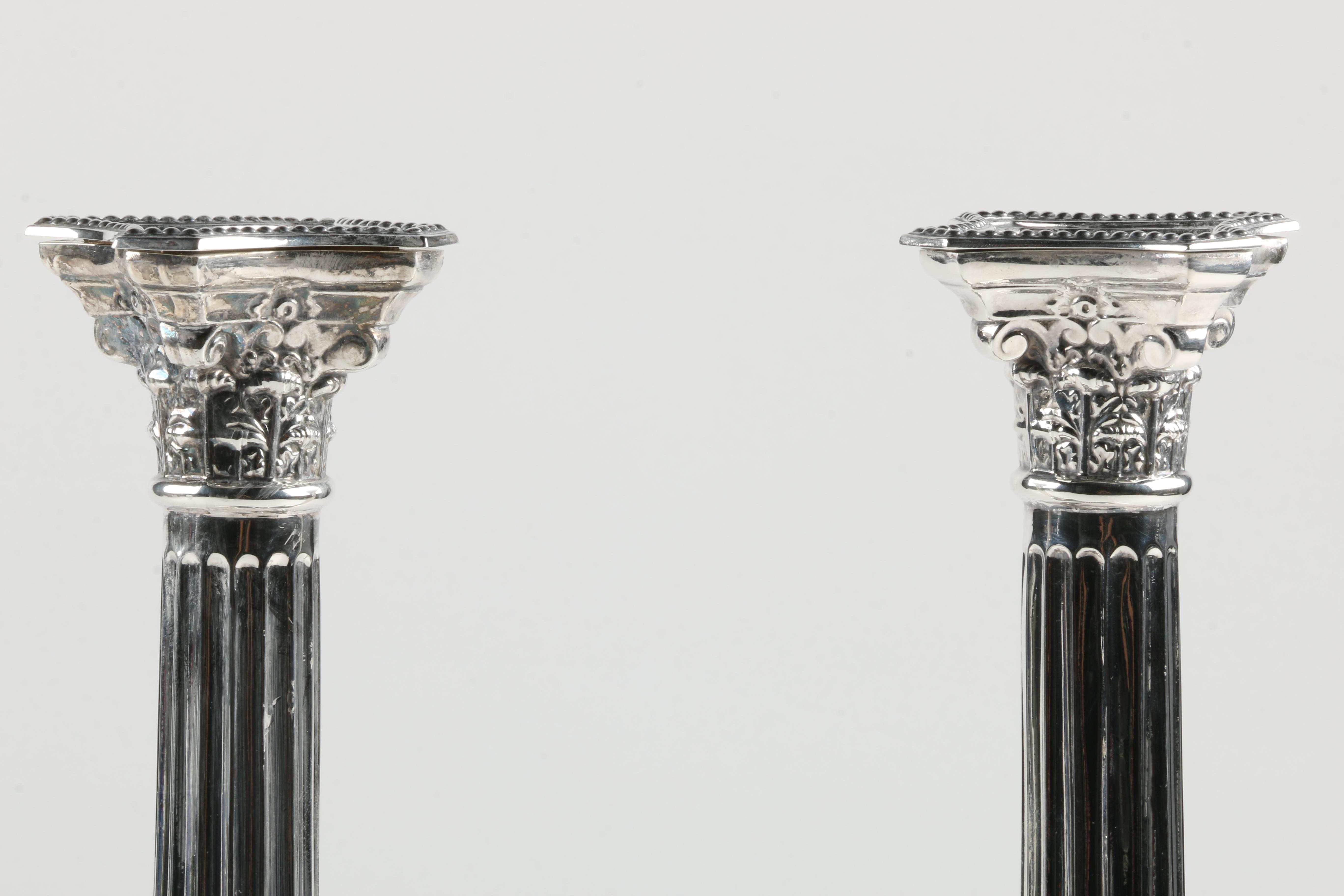 Pair of Bert Gordon Weighted Sterling Silver Candleholders