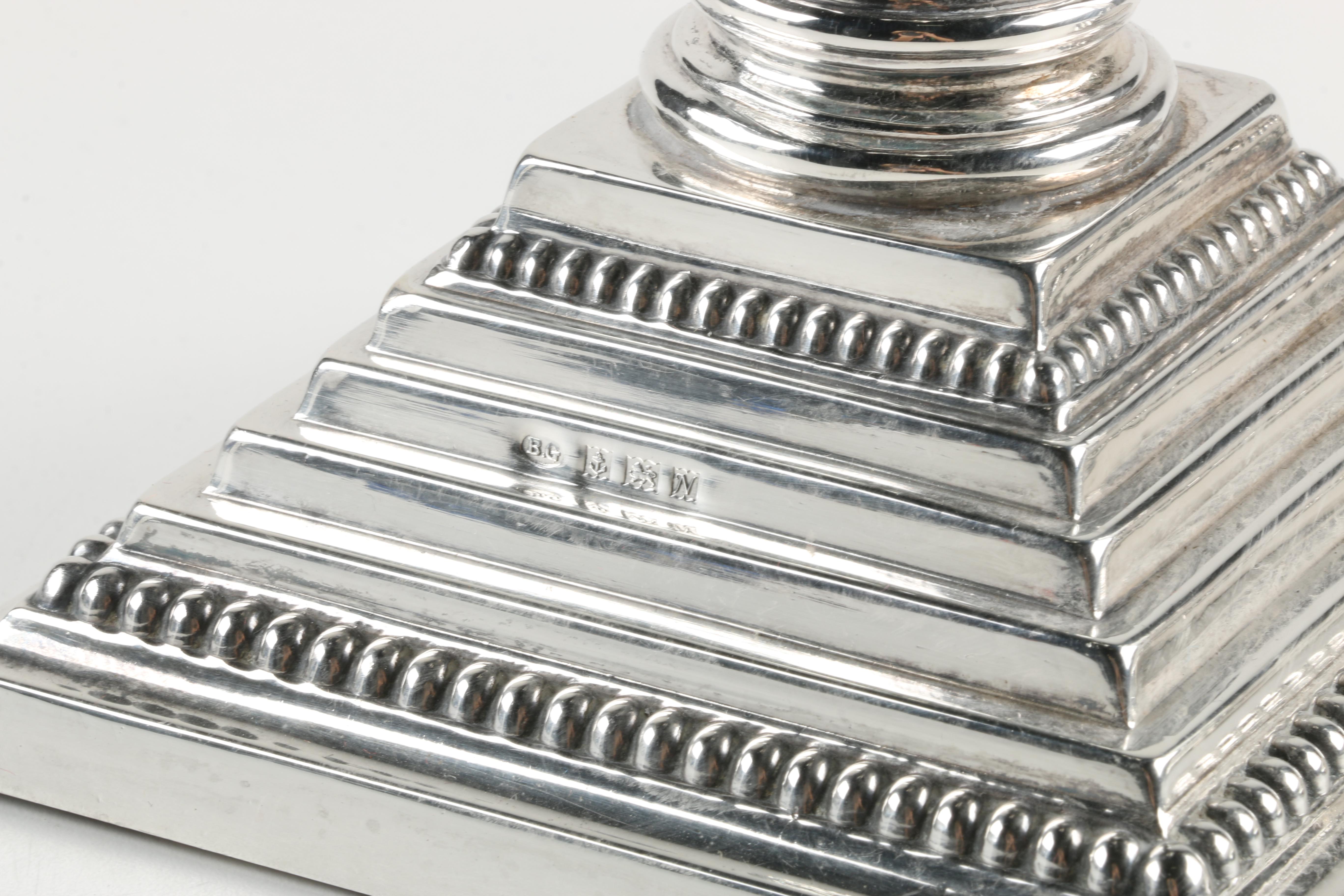 Pair of Bert Gordon Weighted Sterling Silver Candleholders