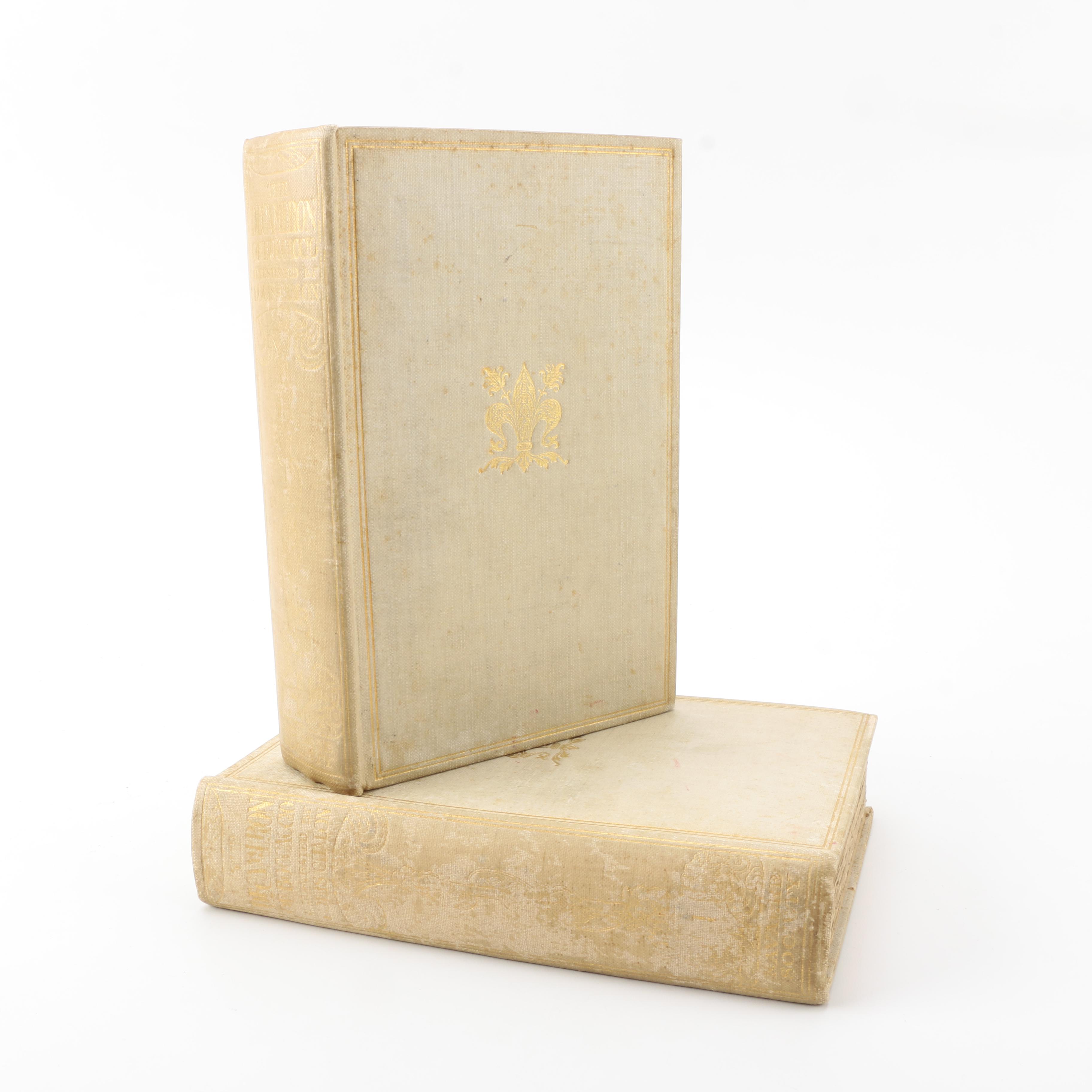 1921 Limited Edition Two Volumes "The Decameron of Giovanni Boccaccio" by J. M. Rigg