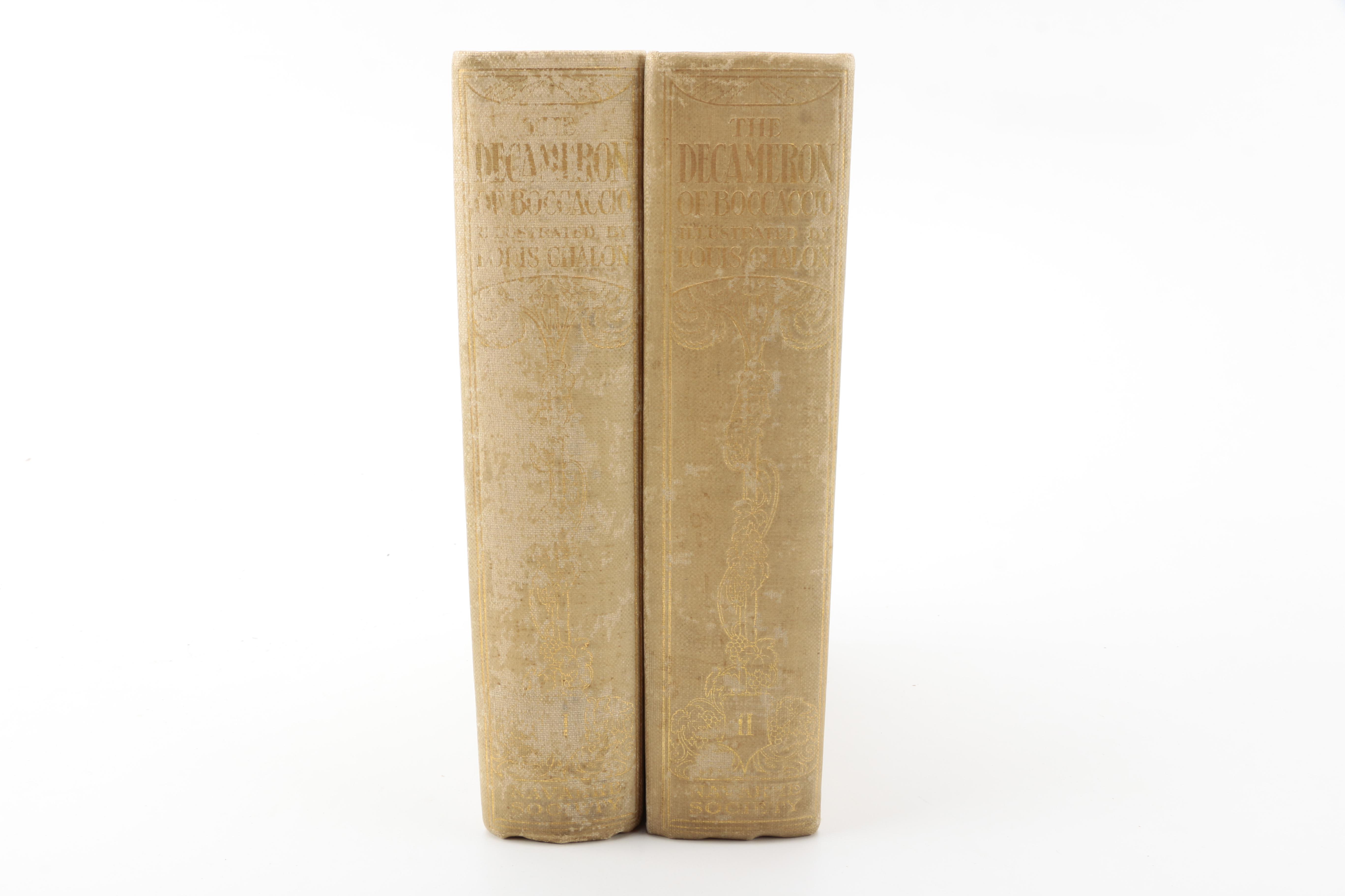 1921 Limited Edition Two Volumes "The Decameron of Giovanni Boccaccio" by J. M. Rigg