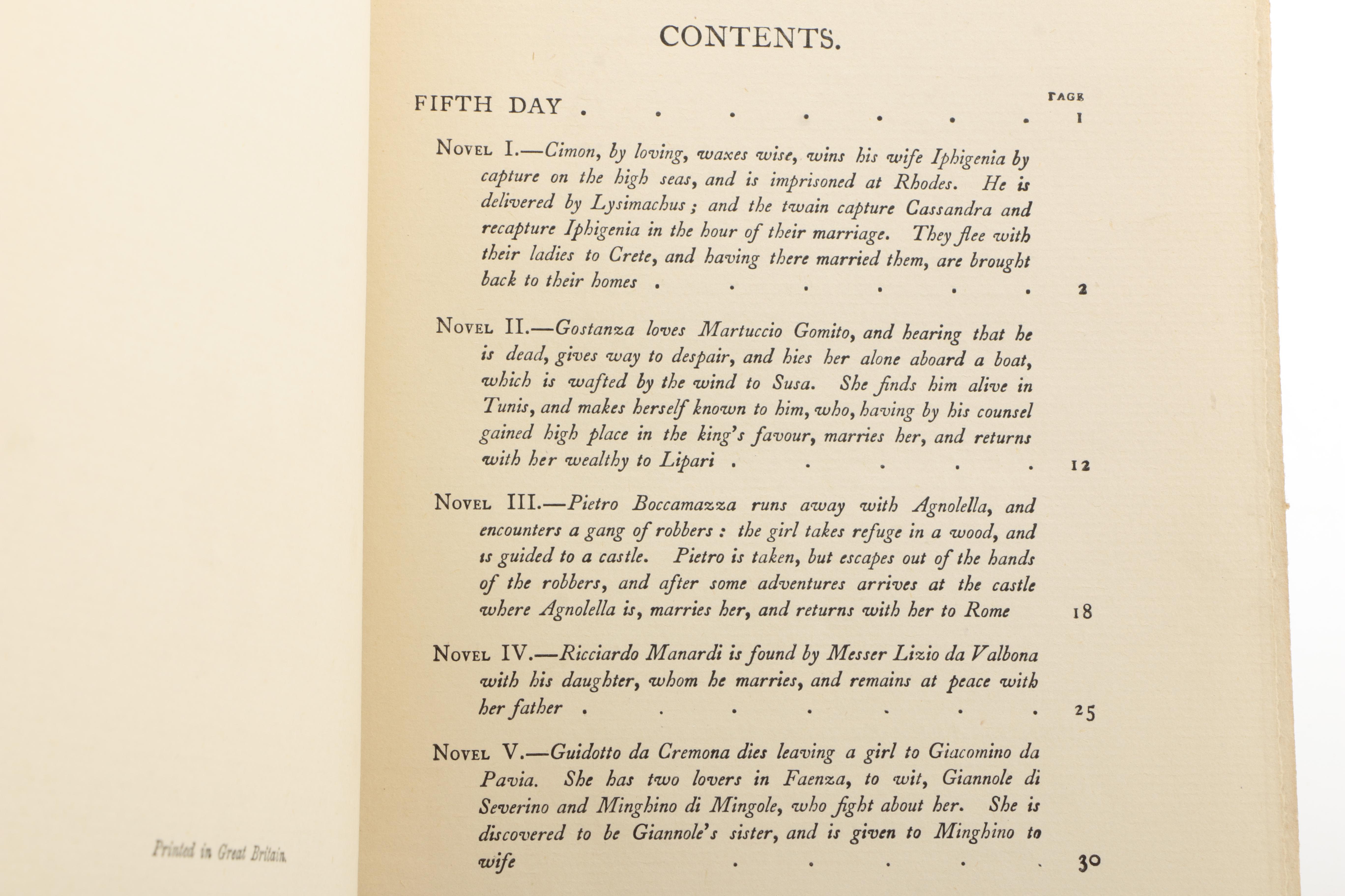 1921 Limited Edition Two Volumes "The Decameron of Giovanni Boccaccio" by J. M. Rigg