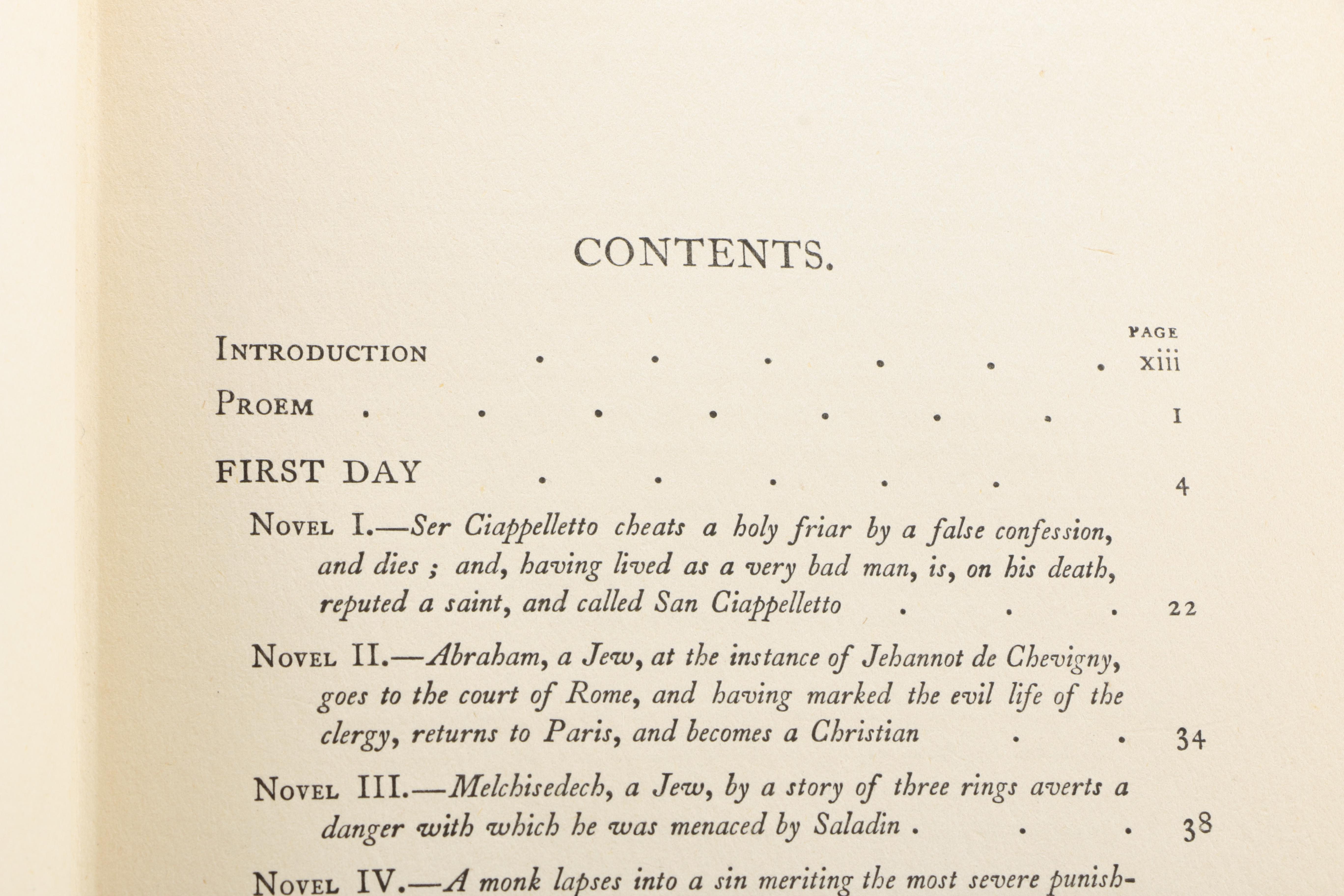1921 Limited Edition Two Volumes "The Decameron of Giovanni Boccaccio" by J. M. Rigg