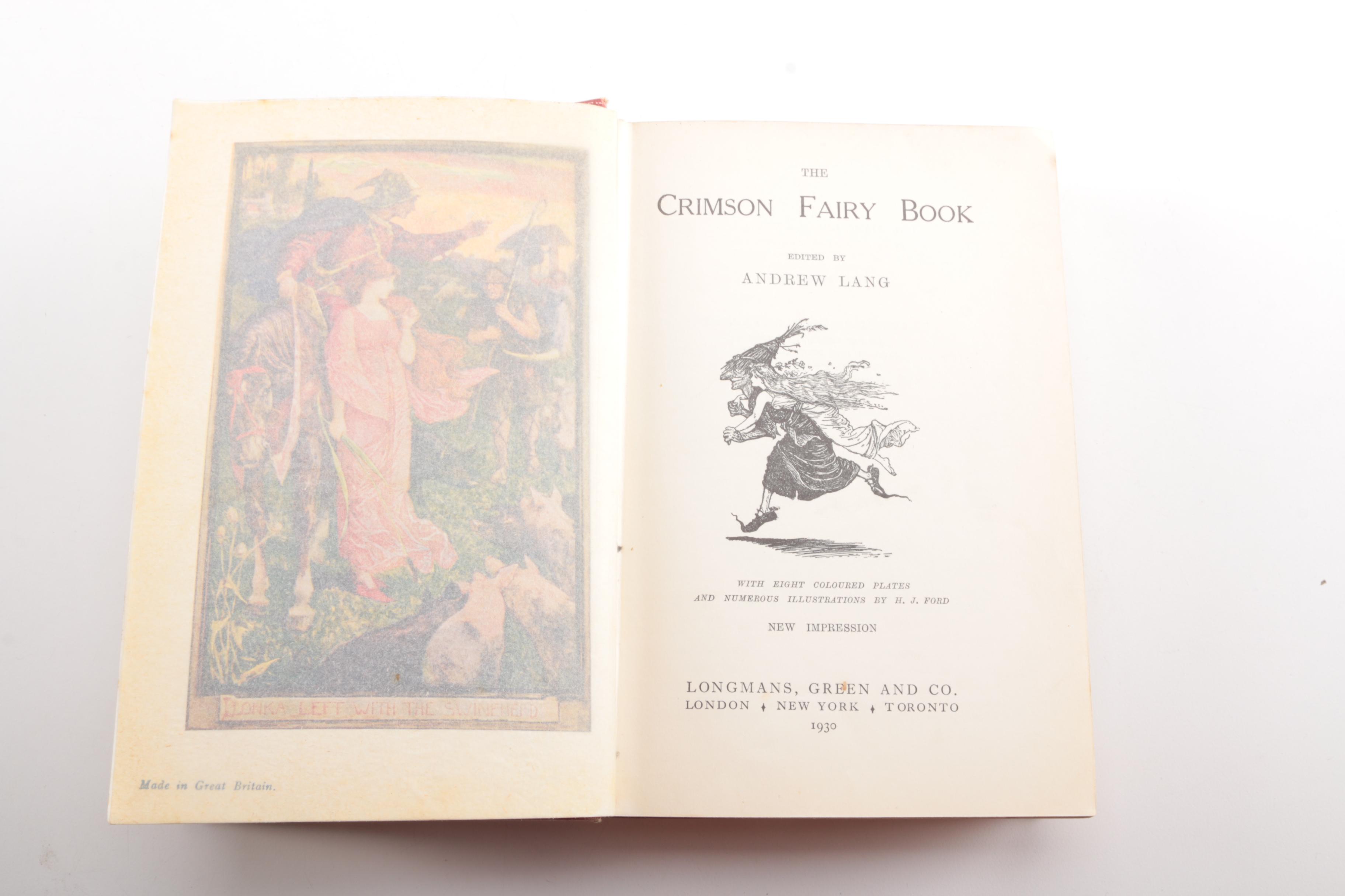 1930 First Edition "The Crimson Fairy Book" by Andrew Lang