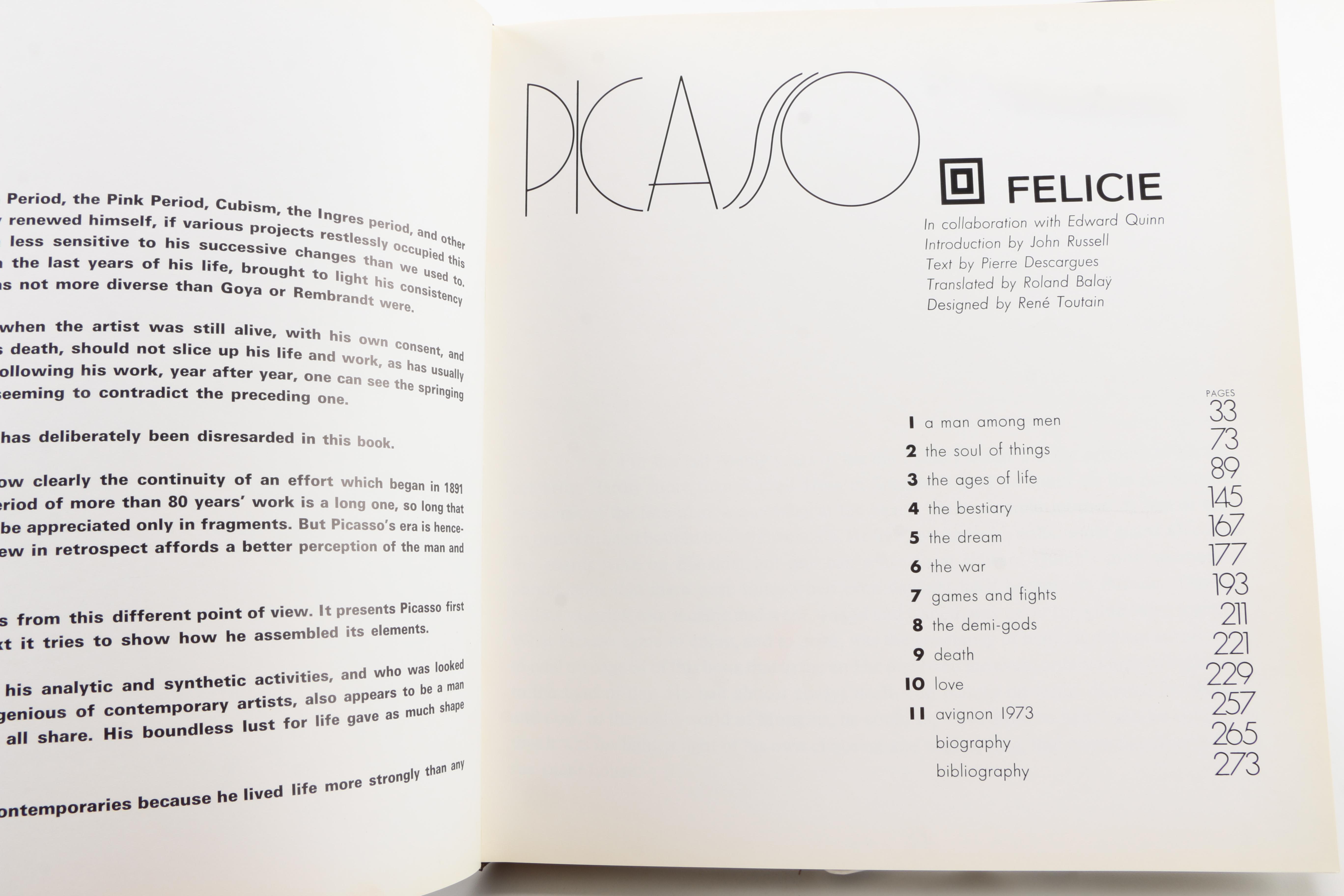 1974 Edition of "Picasso" by Pierre Descargues