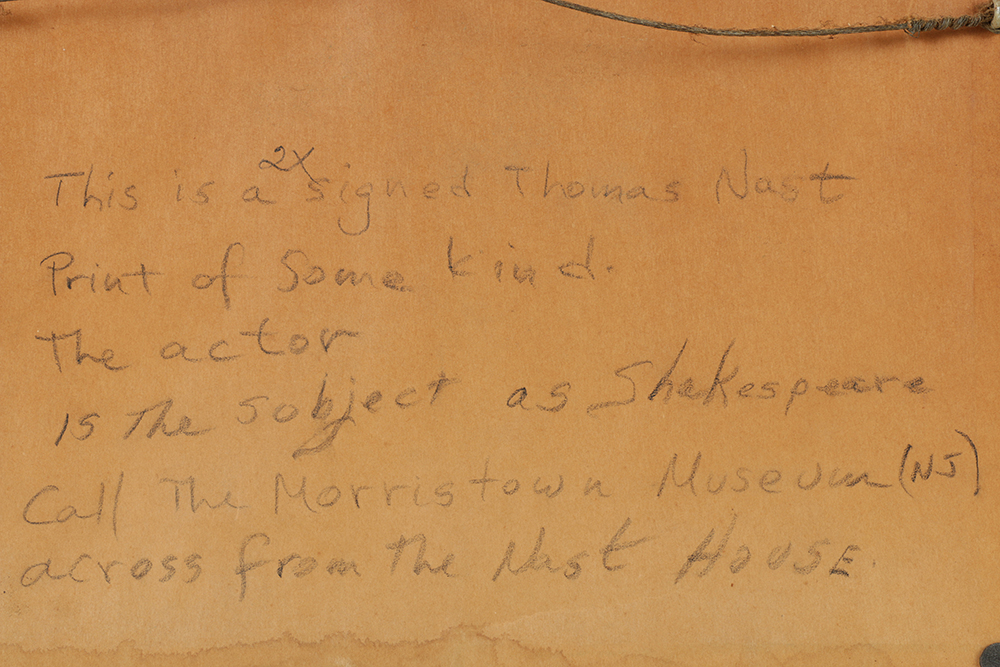 Thomas Nast Lithograph on Paper "The Immortal Light of Genius"