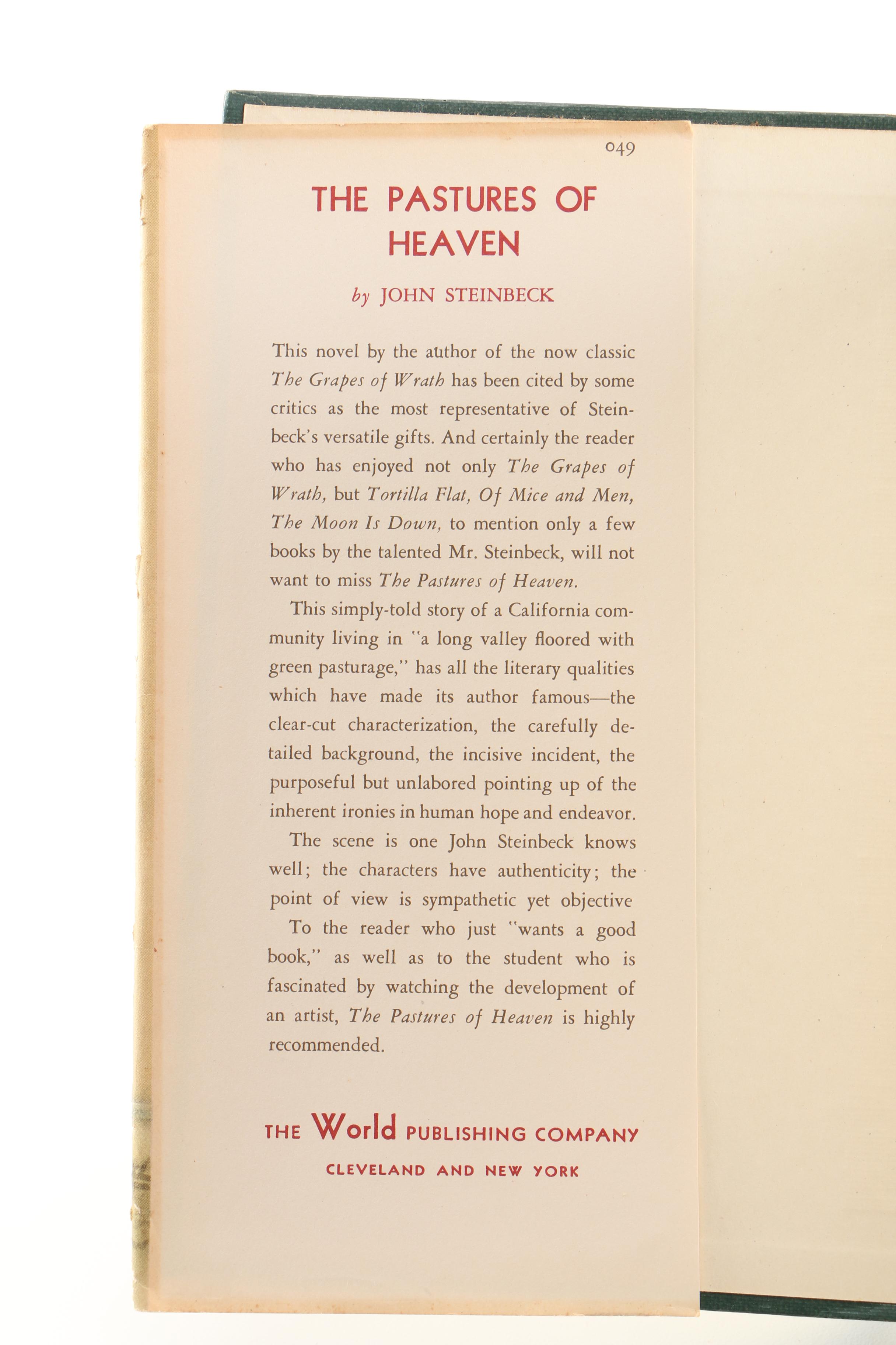 1946 "The Pastures of Heaven" by John Steinbeck