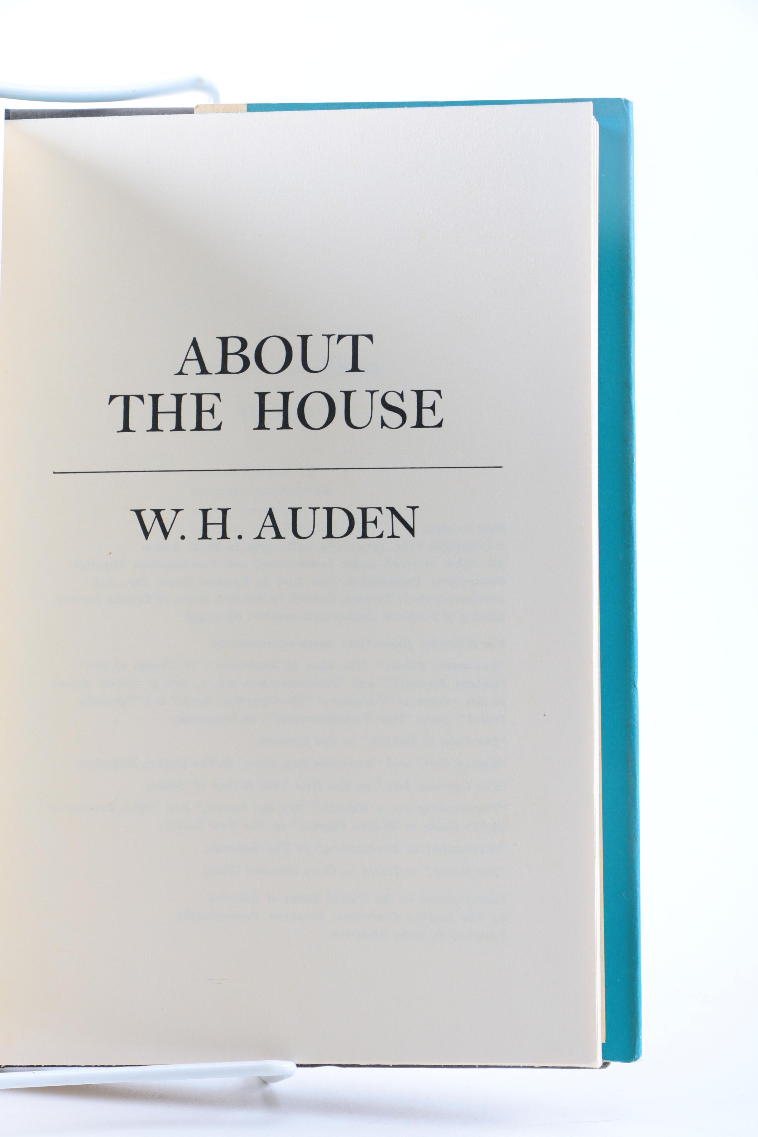 1965 First Edition "About The House" by W. H. Auden