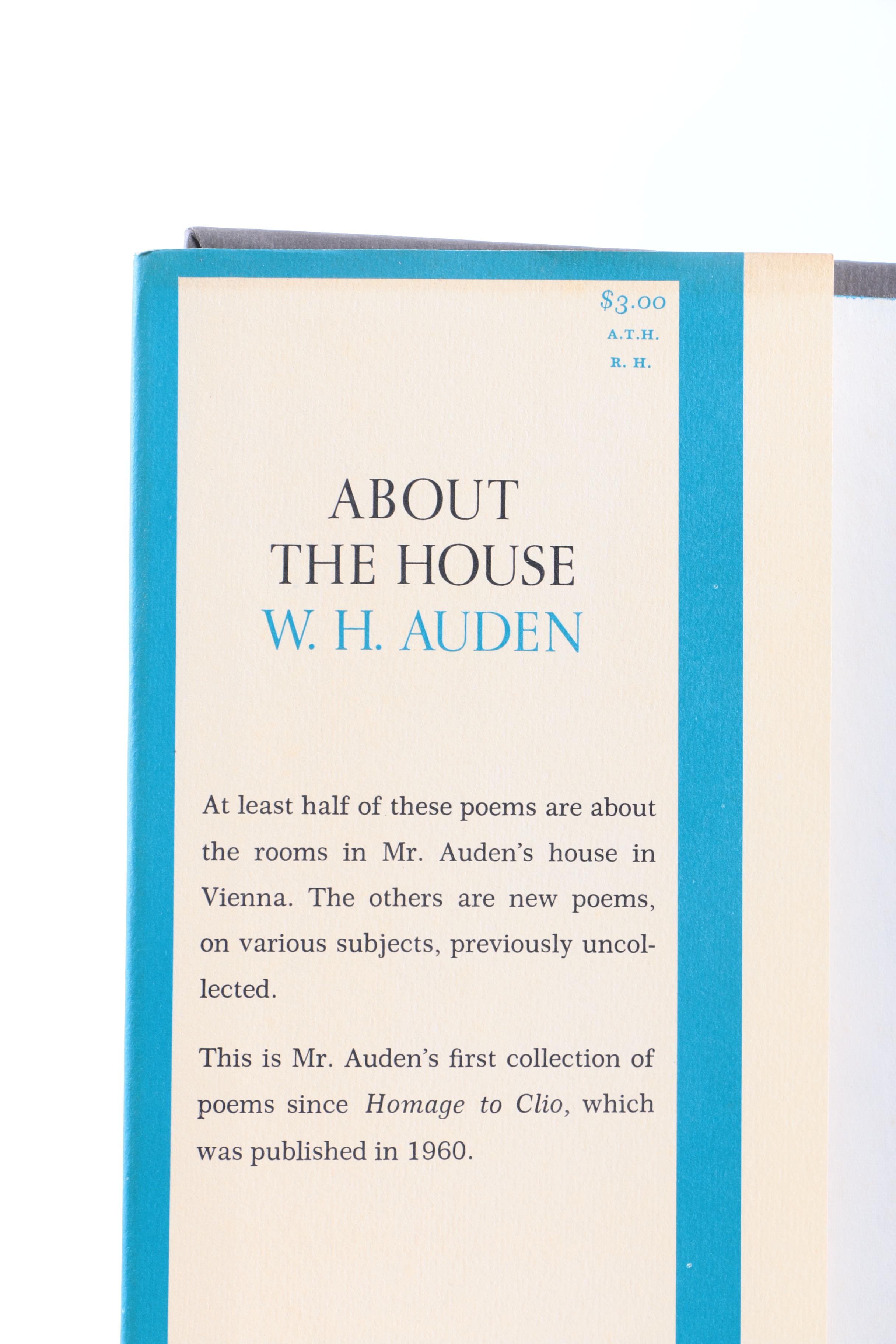 1965 First Edition "About The House" by W. H. Auden