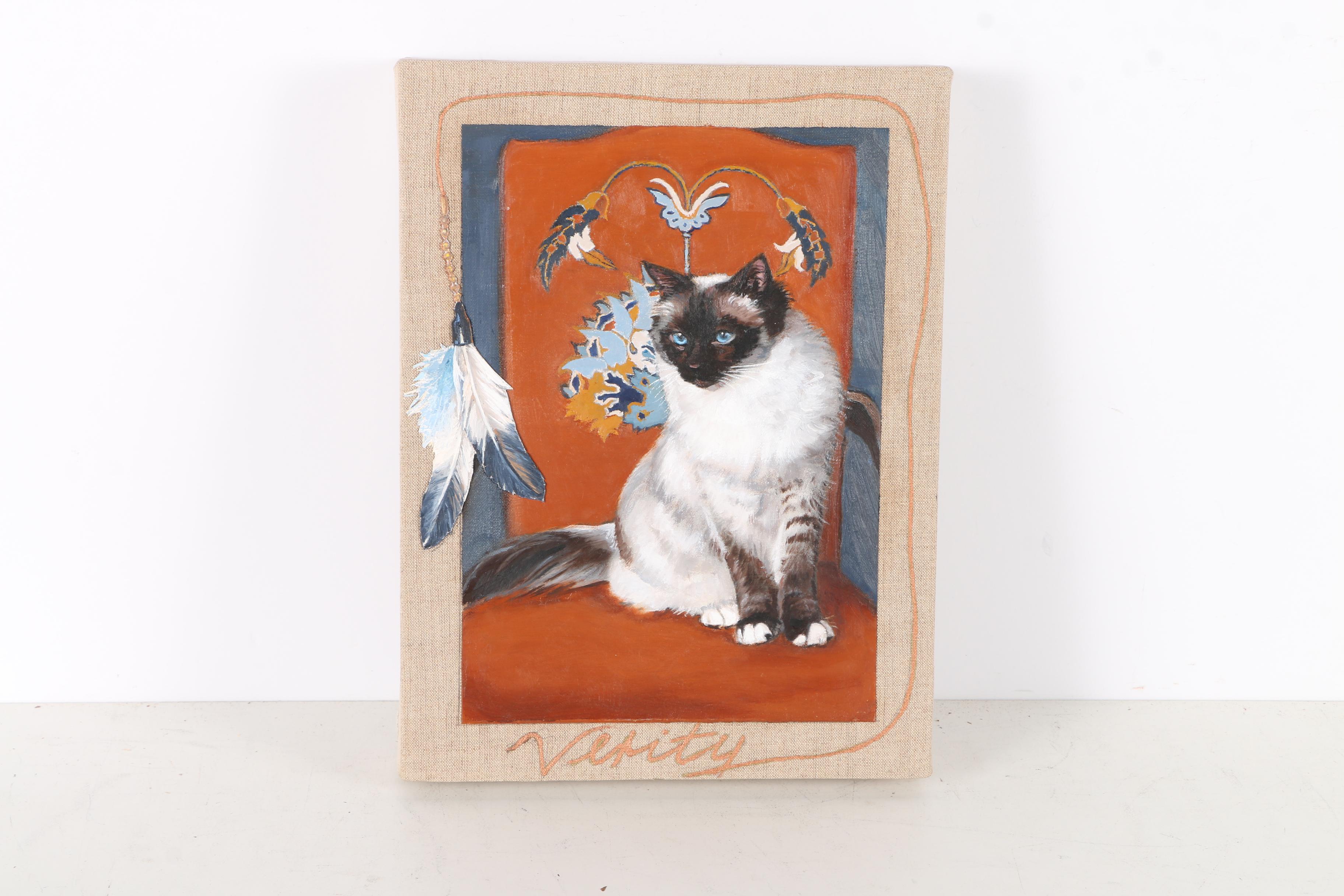 Patricia Hansen Oil Paintings on Mounted Paper "Verity" and "Cabot Magnificat", With Source Photo Contact Sheets