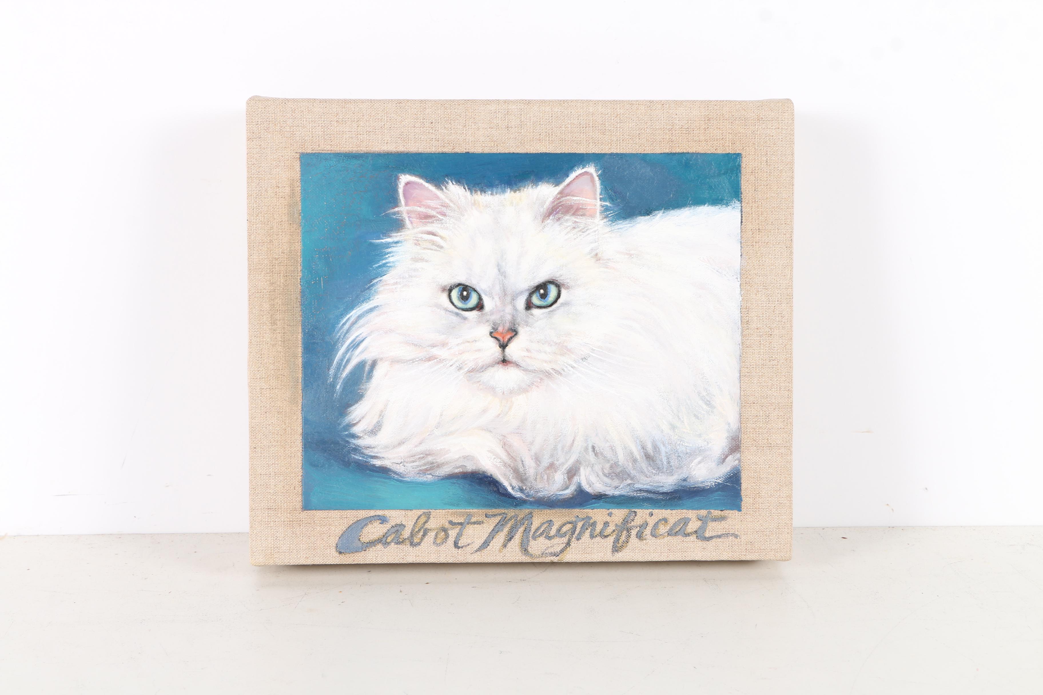 Patricia Hansen Oil Paintings on Mounted Paper "Verity" and "Cabot Magnificat", With Source Photo Contact Sheets