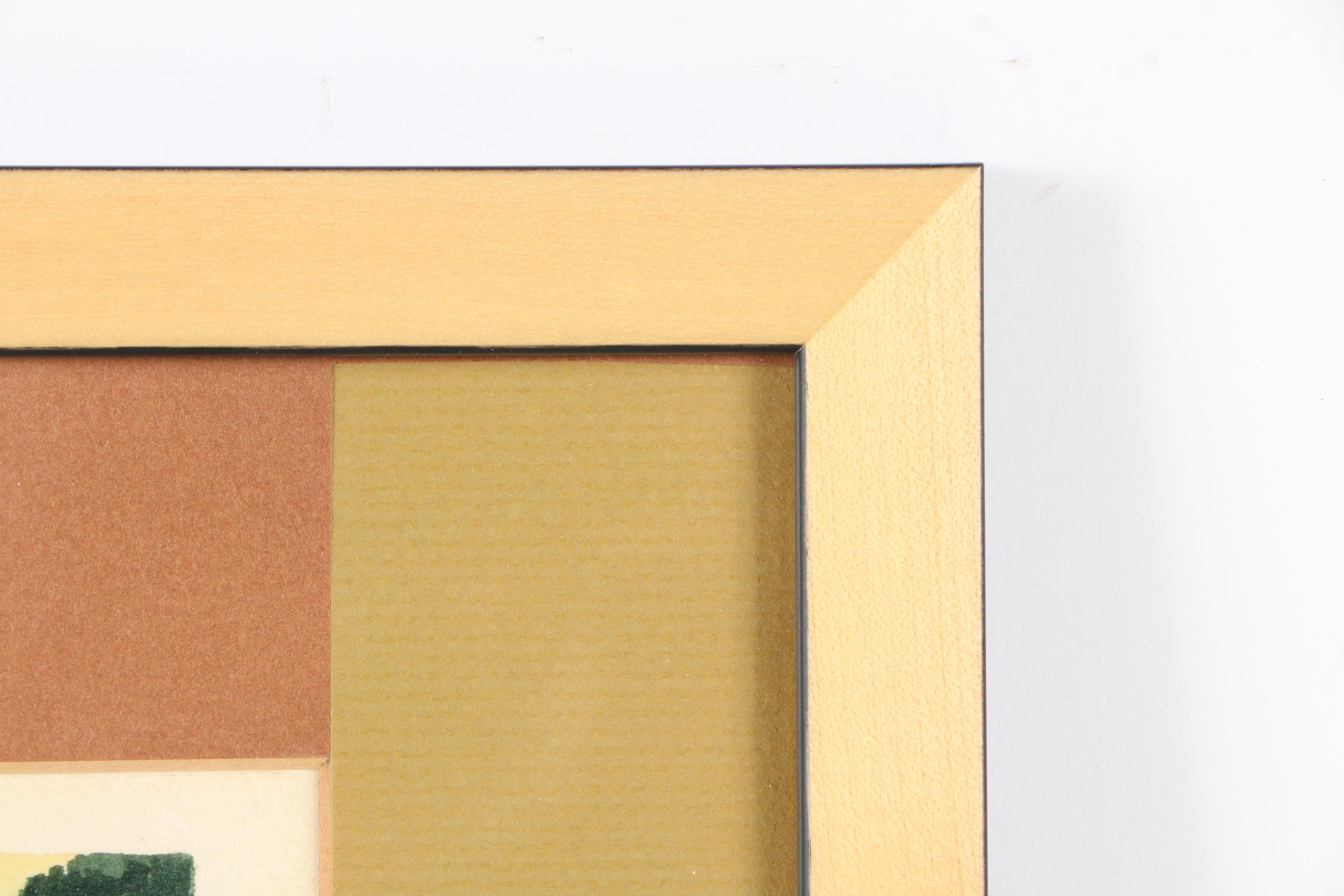 Watercolor Painting of Rooftops