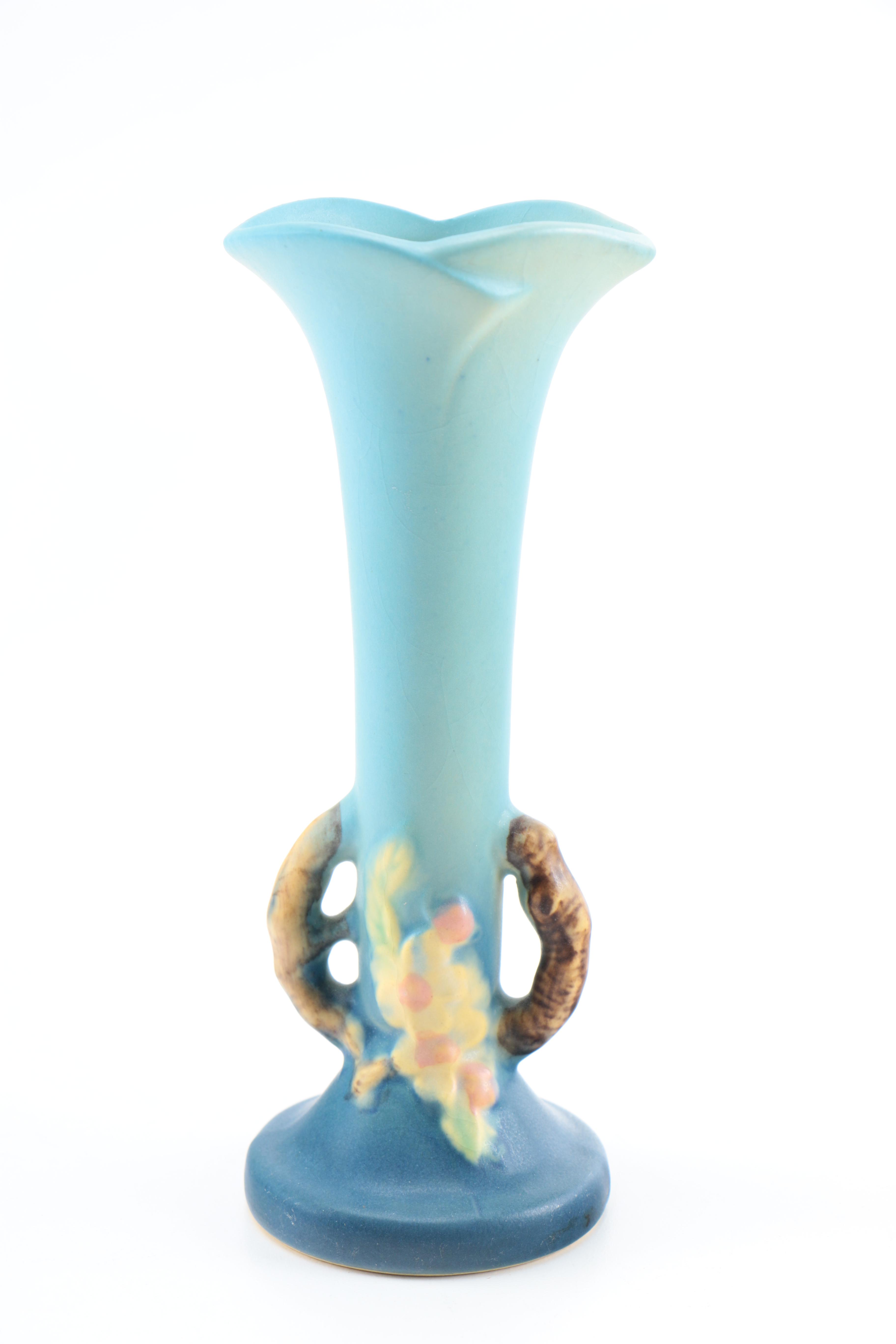 Roseville Art Pottery "Apple Blossom" Vase Circa 1949