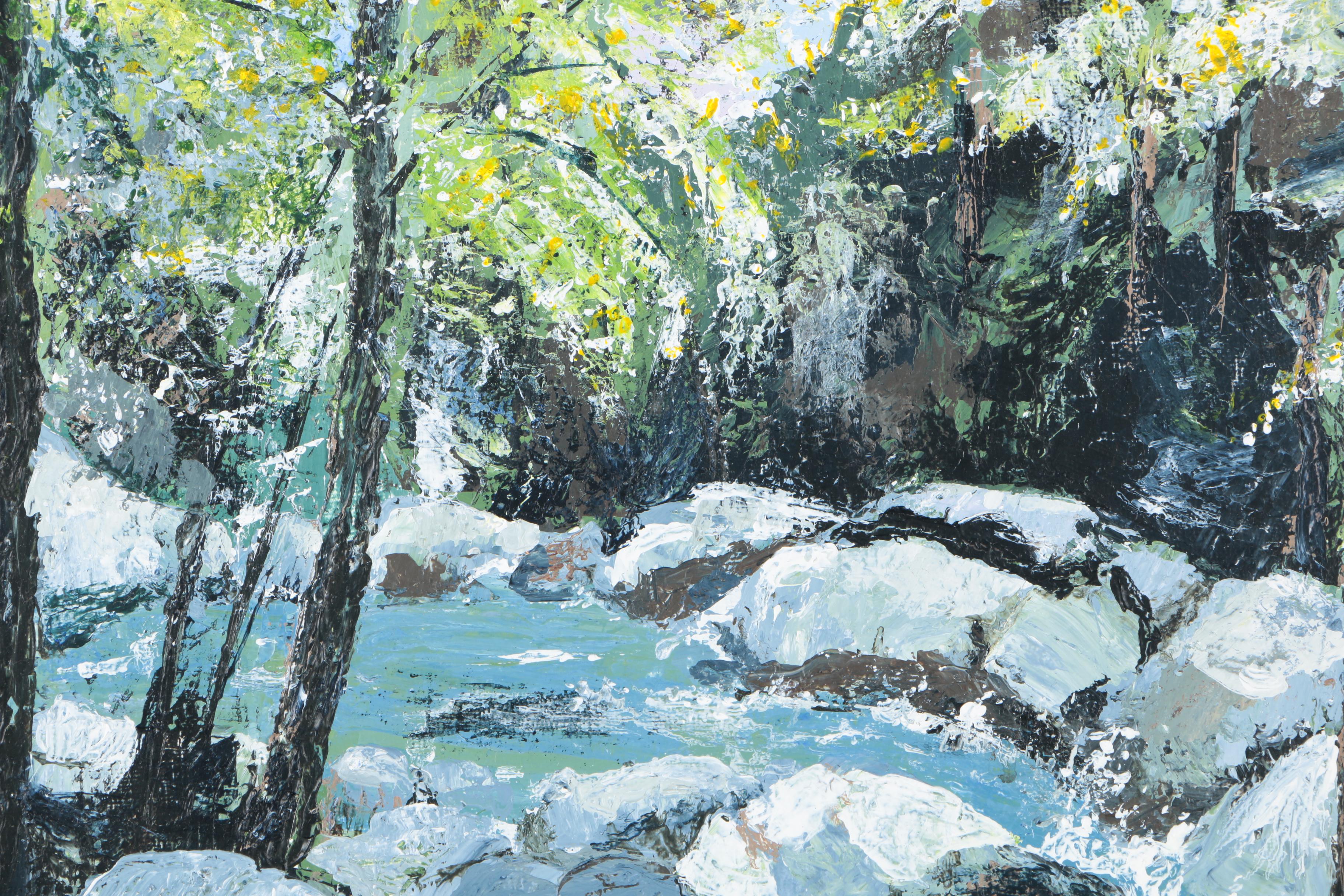 Evelyn Baerman Oil Painting of a Forest Landscape